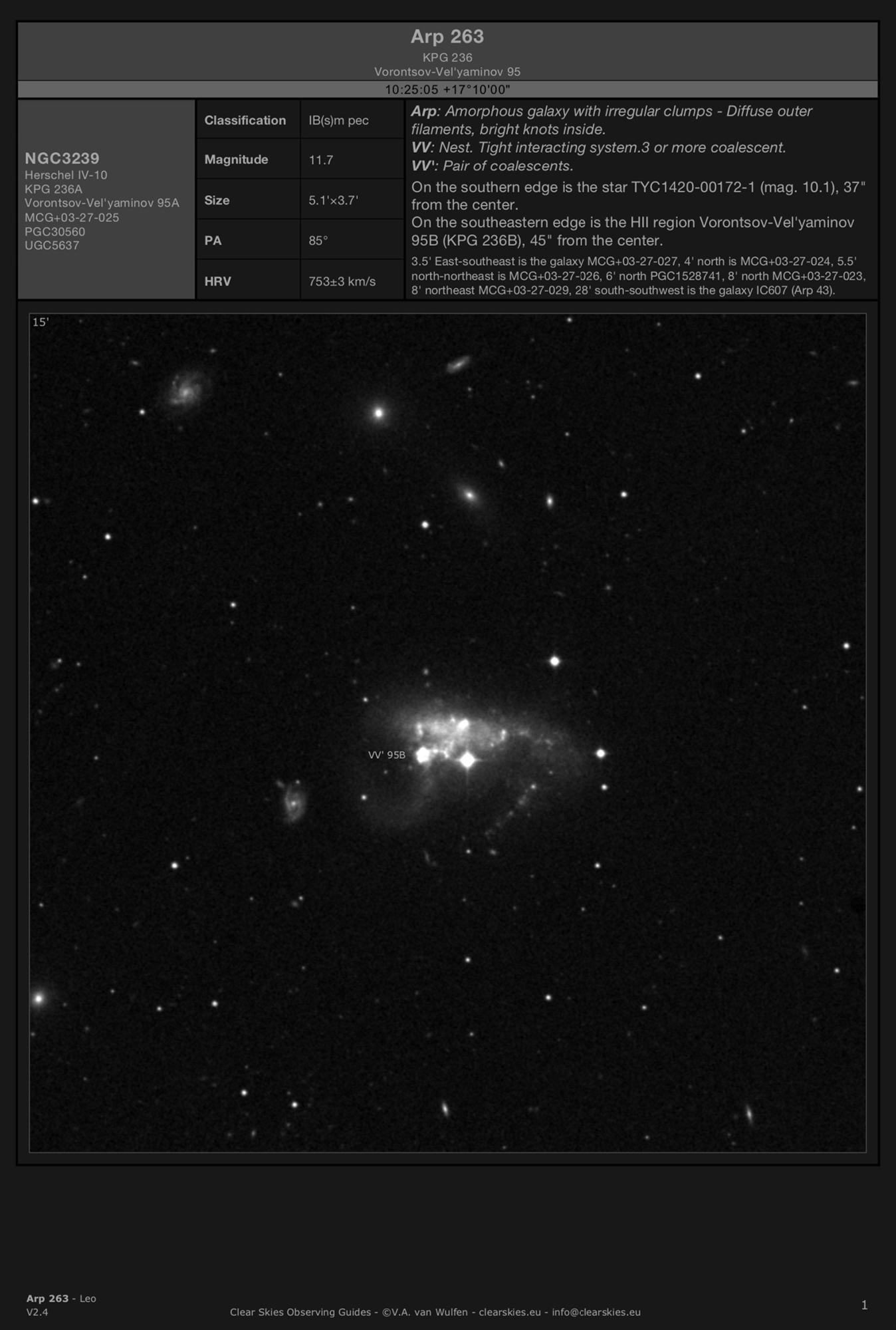 Galaxy NGC3239 (Arp 263) in Leo Galaxy NGC3239 (Arp 263) in Leo