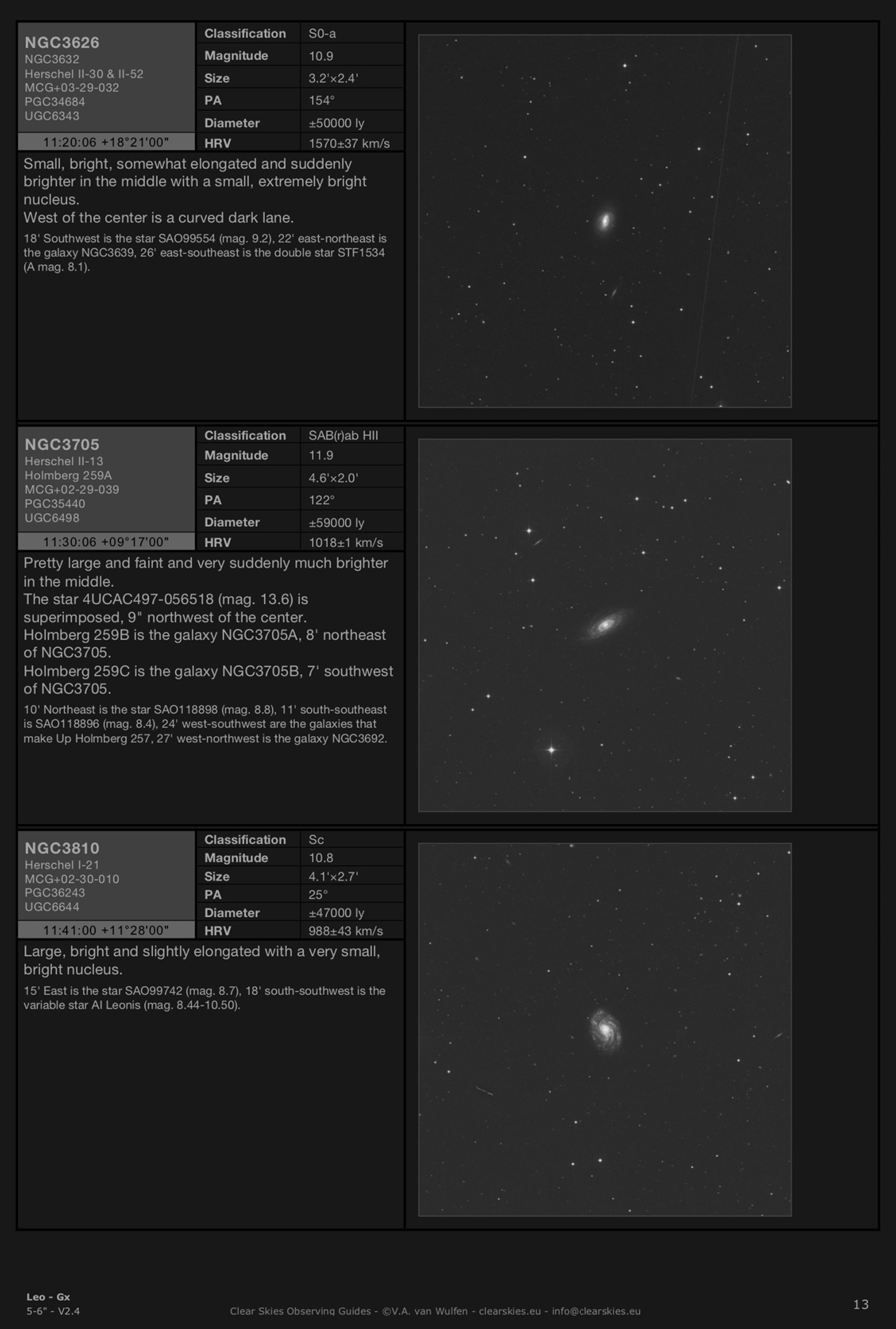 Galaxies NGC3626, NGC3705 & NGC3810 in Leo Galaxies NGC3626, NGC3705 & NGC3810 in Leo