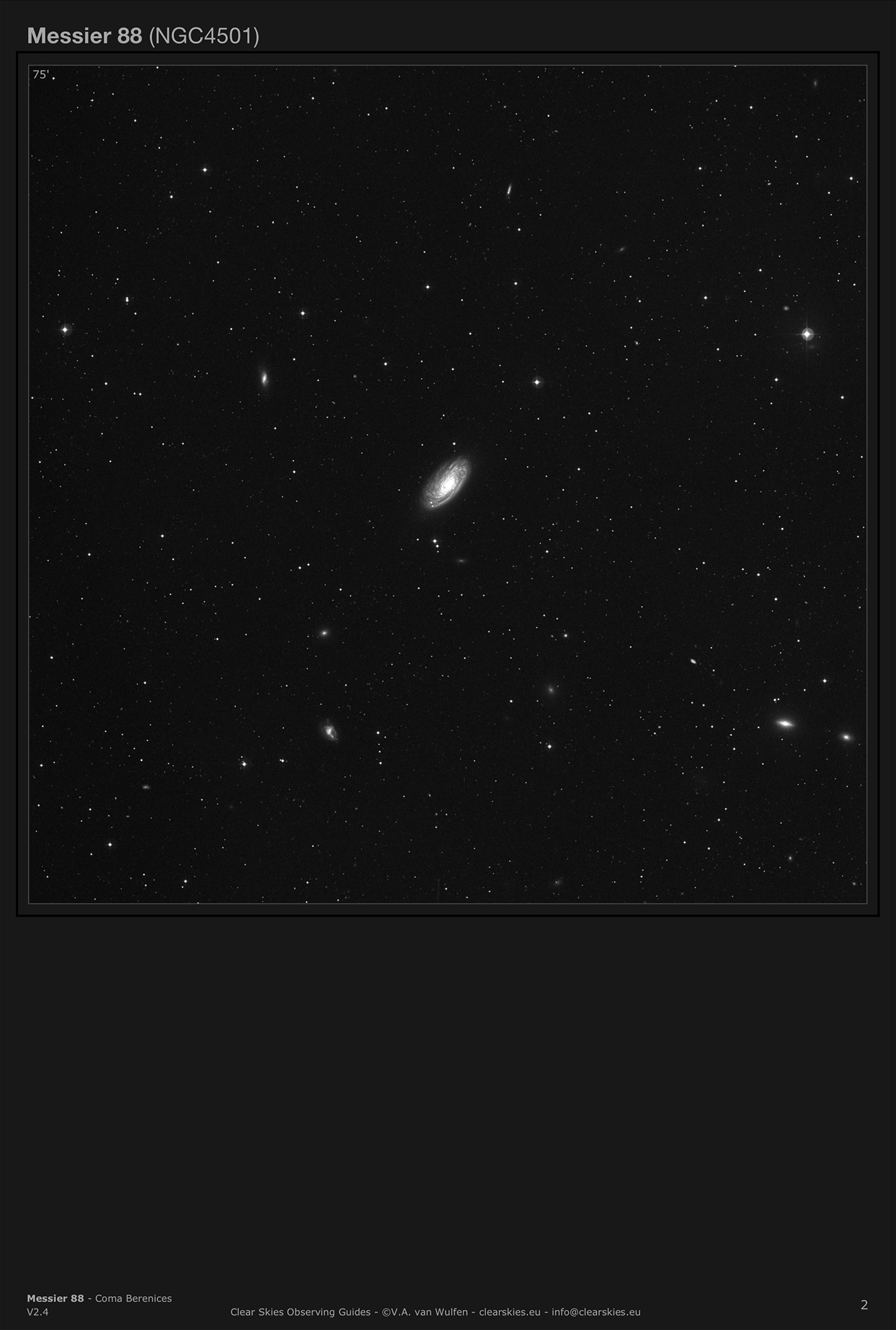 Galaxy Messier 88 (NGC4501) in Coma Berenices Galaxy Messier 88 (NGC4501) in Coma Berenices
