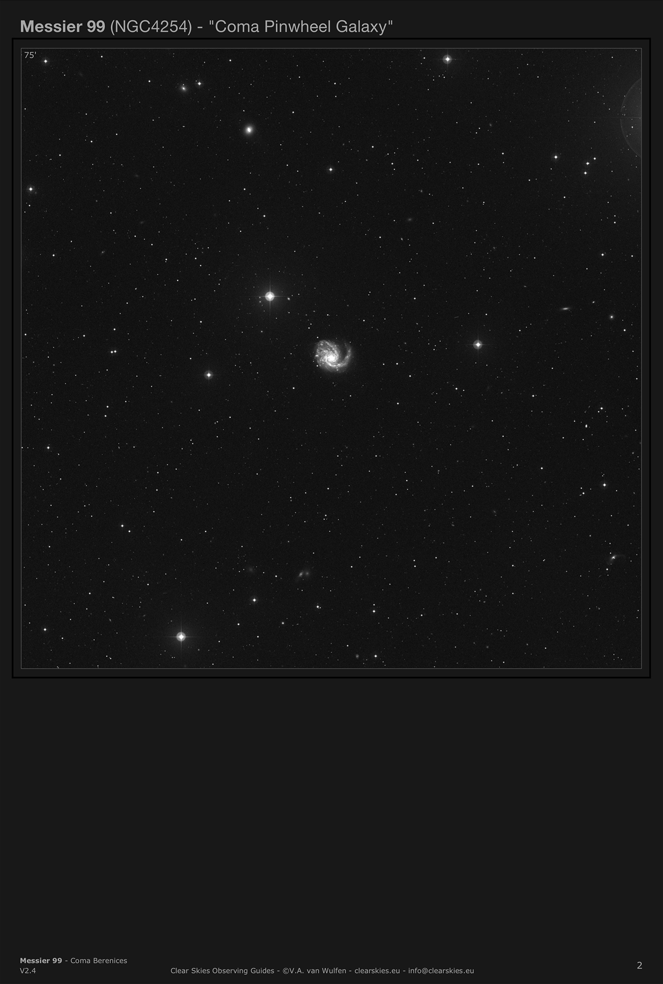 Galaxy Messier 99 (NGC4254) - "Coma Pinwheel Galaxy" in Coma Berenices Galaxy Messier 99 (NGC4254) - "Coma Pinwheel Galaxy" in Coma Berenices