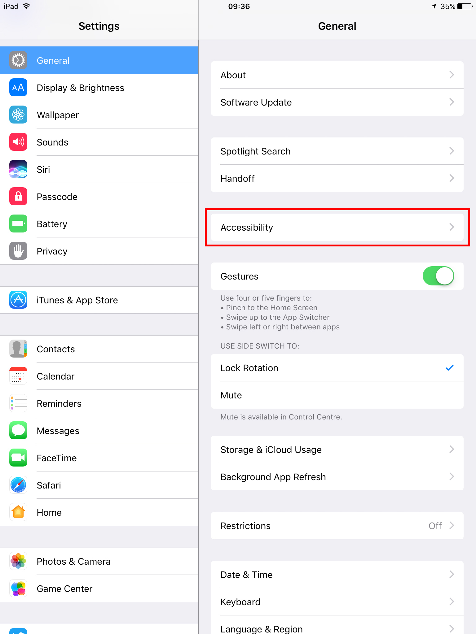 Earlier iPadOS - Accessibility Earlier iPadOS - Accessibility