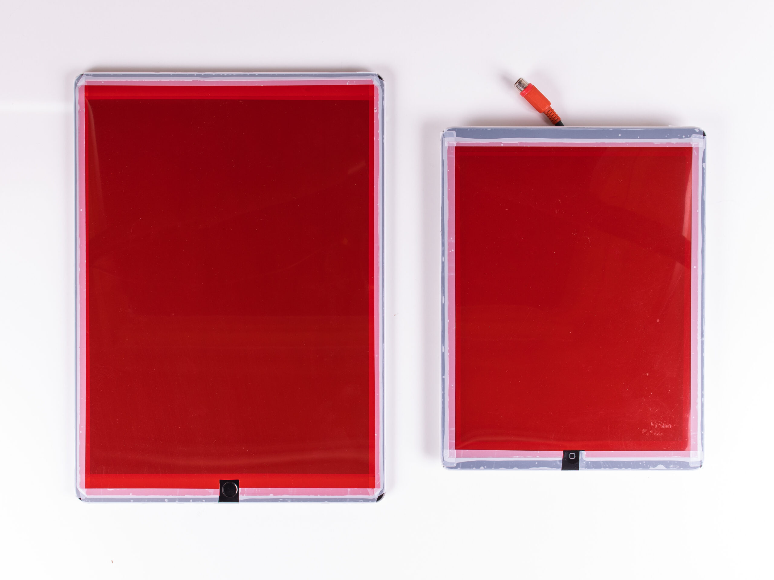 iPads with red screen filters iPads with red screen filters