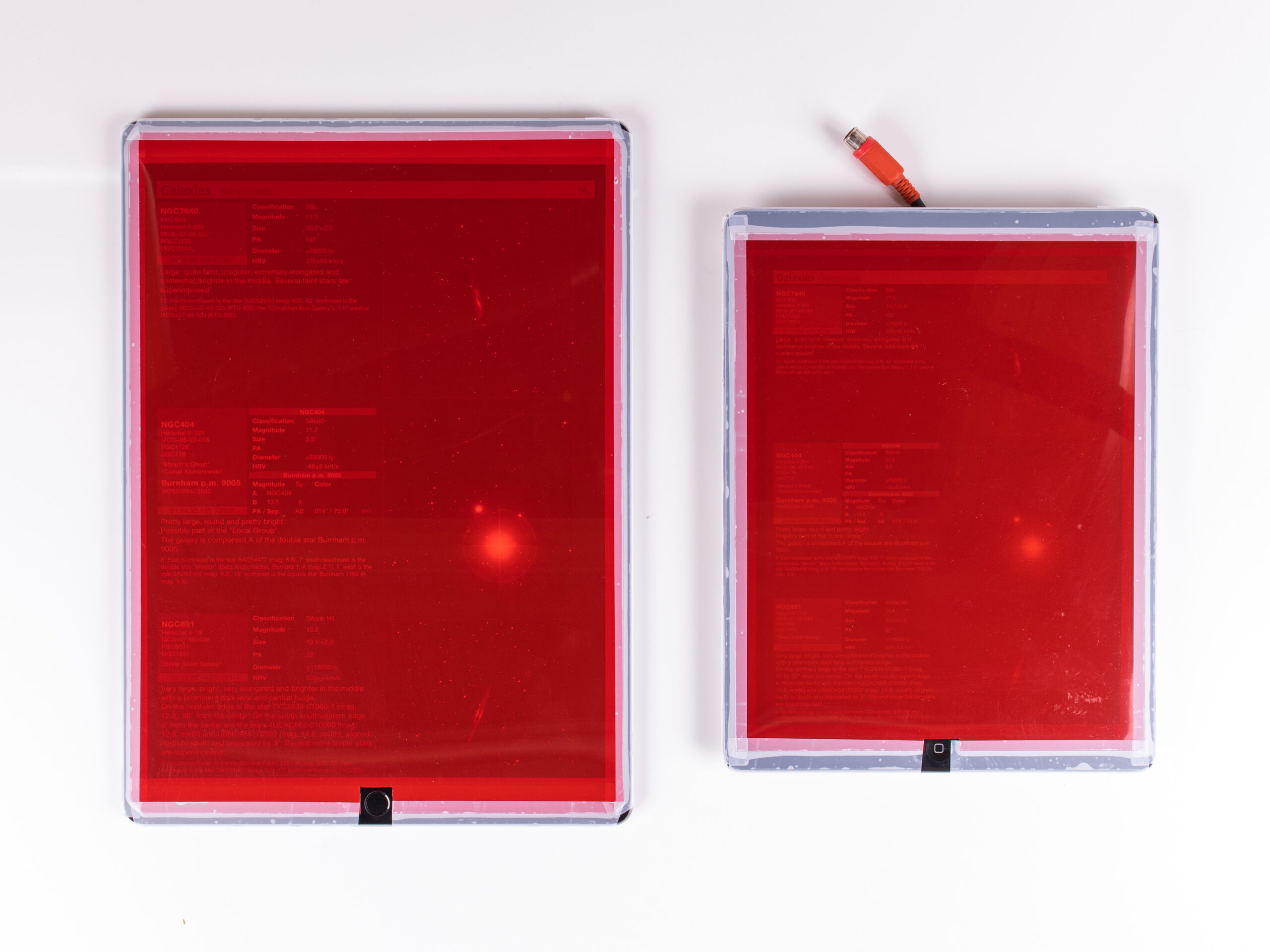 iPads with red screen filters iPads with red screen filters