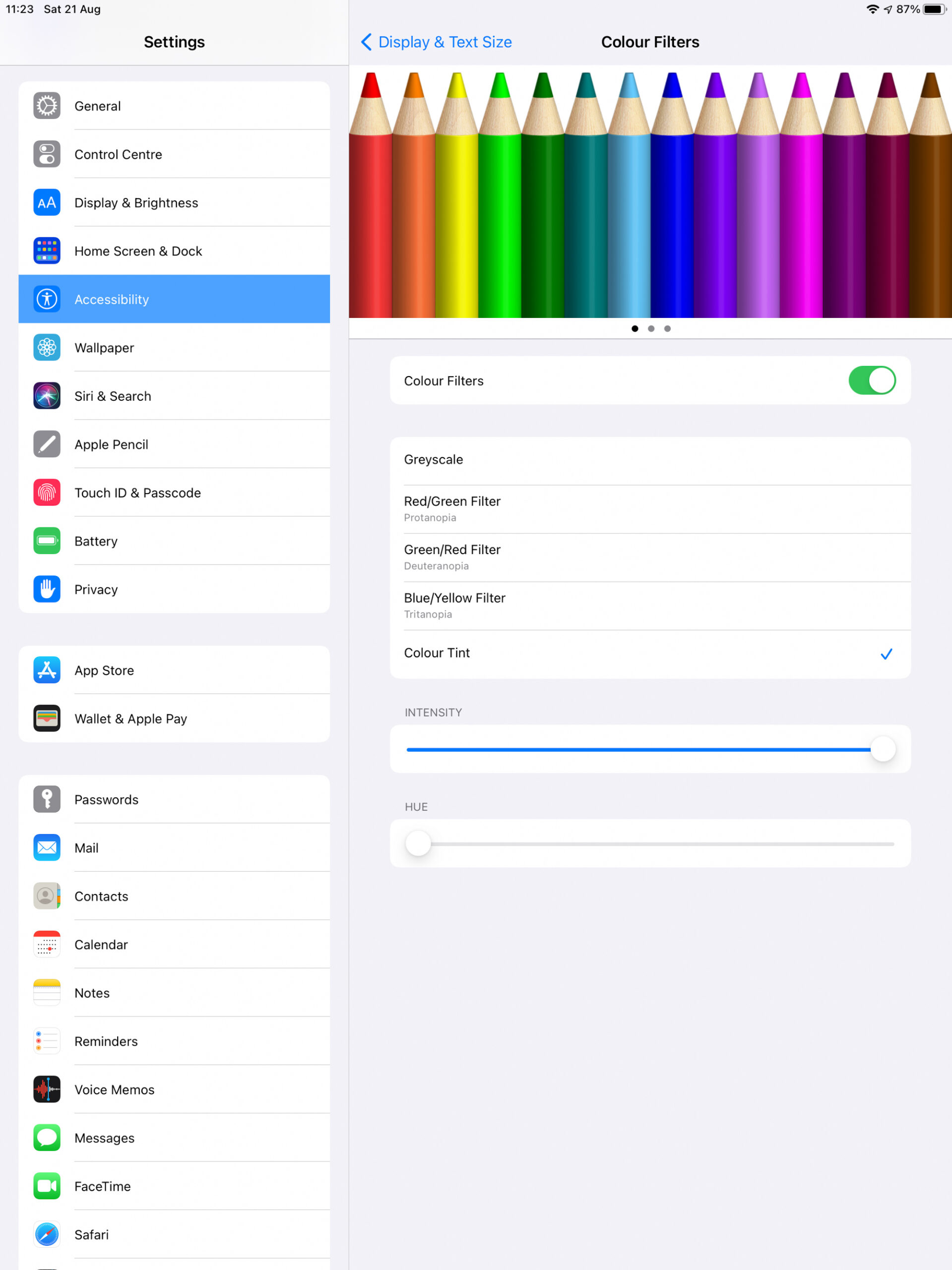 iPadOS - Color filters iPadOS - Color filters