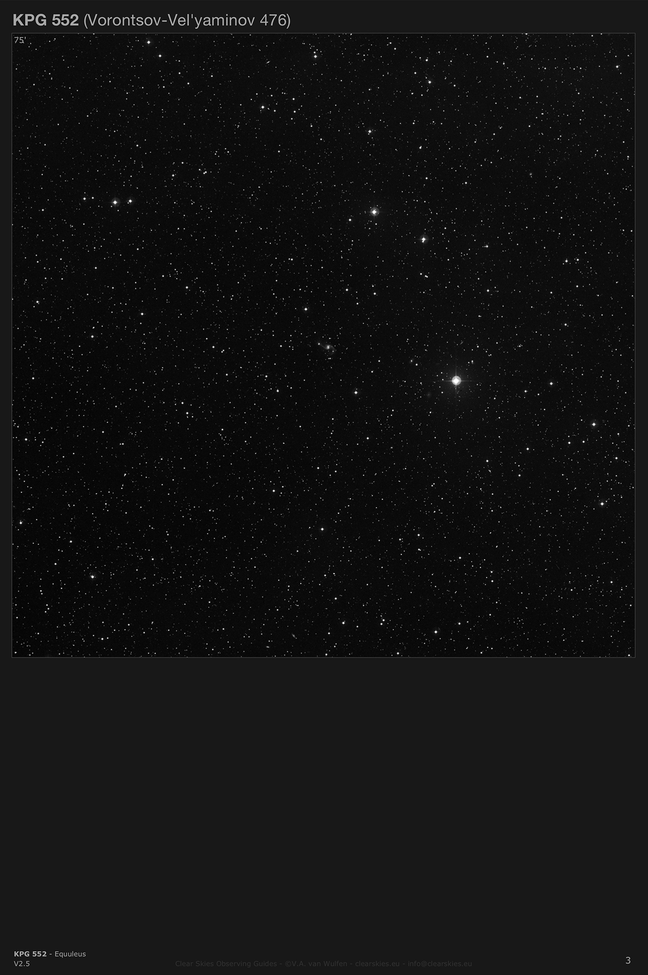 Galaxy pair KPG 552 (Vorontsov-Vel'yaminov 476) in Equuleus Galaxy pair KPG 552 (Vorontsov-Vel'yaminov 476) in Equuleus