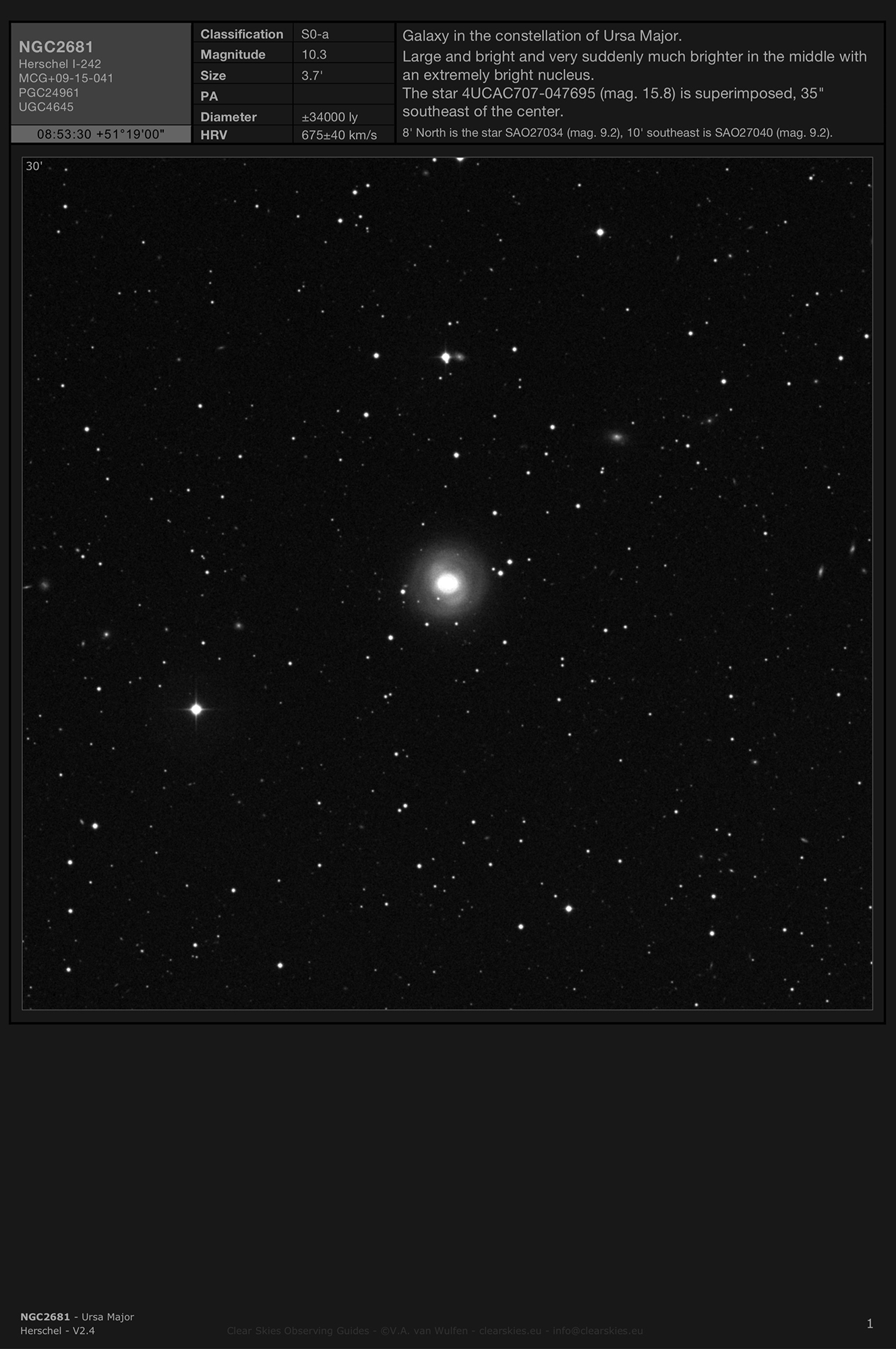 Galaxy NGC2681 in Ursa Major Galaxy NGC2681 in Ursa Major