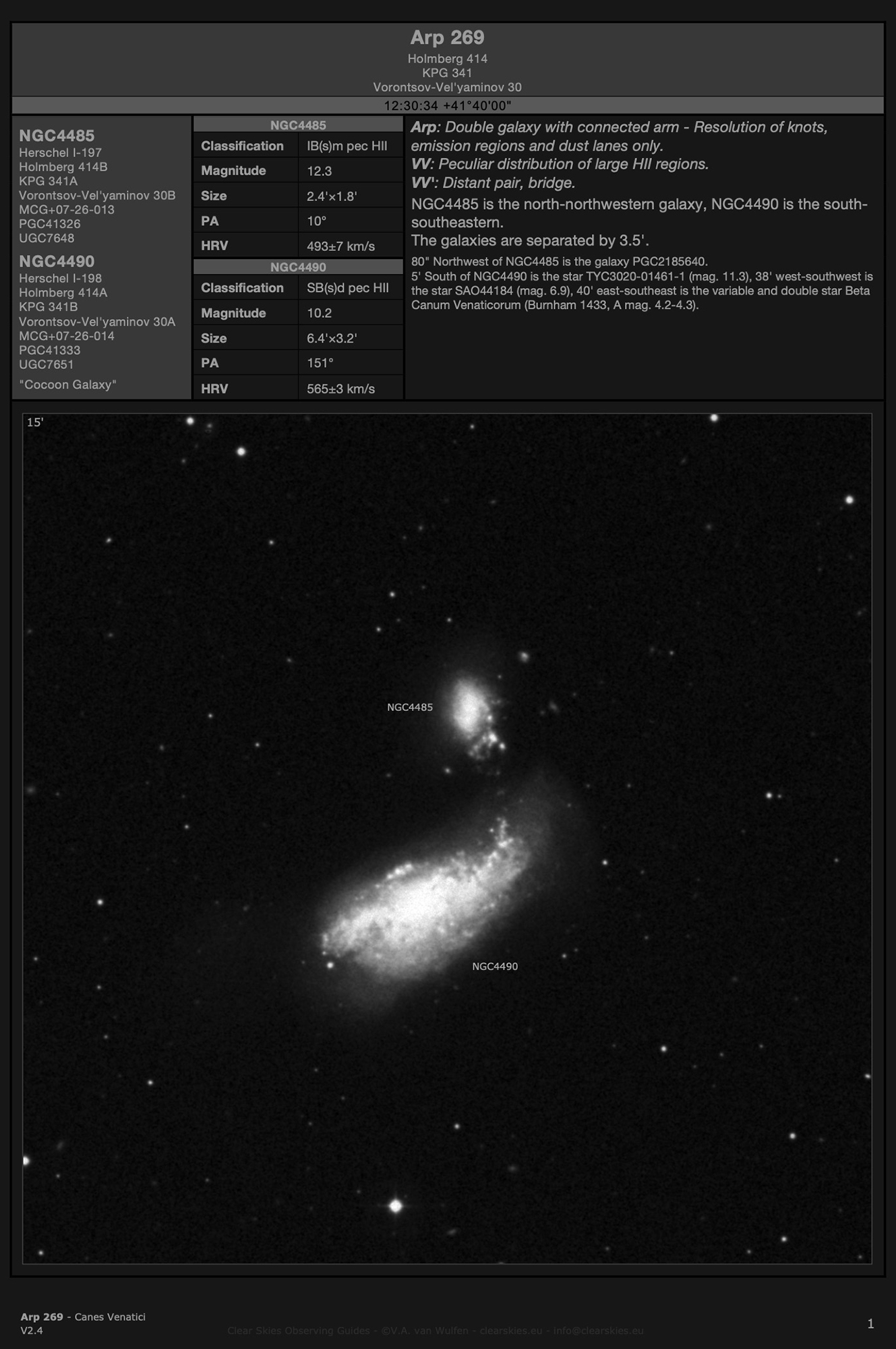 Galaxy pair Arp 269 (NGC4485 & NGC4490 - the "Cocoon Galaxy" Galaxy pair Arp 269 (NGC4485 & NGC4490 - the "Cocoon Galaxy"