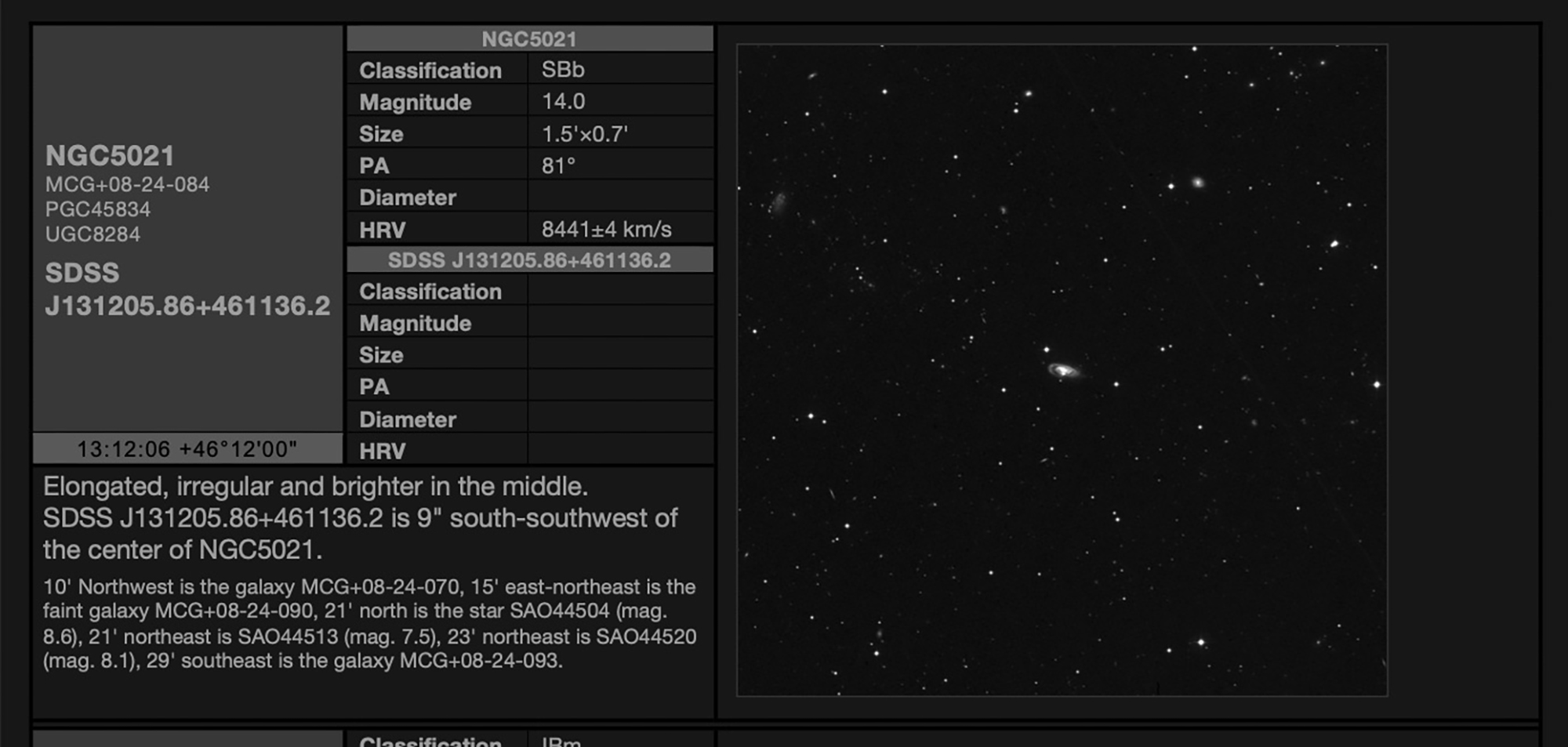 Galaxy NGC5021 in Canes Venatici (CSOG 3.0) Galaxy NGC5021 in Canes Venatici (CSOG 3.0)