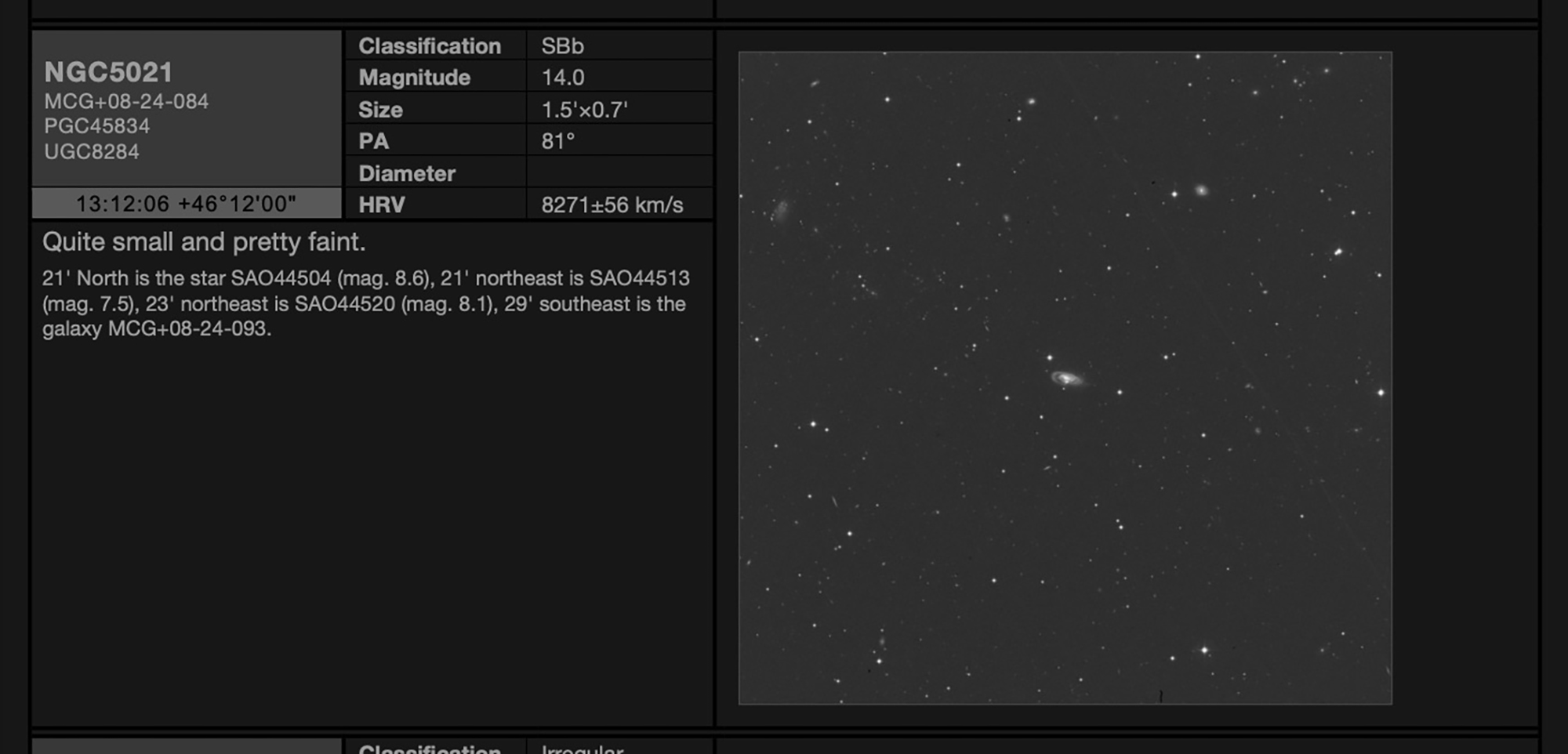 Galaxy NGC5021 in Canes Venatici (CSOG 2.4) Galaxy NGC5021 in Canes Venatici (CSOG 2.4)