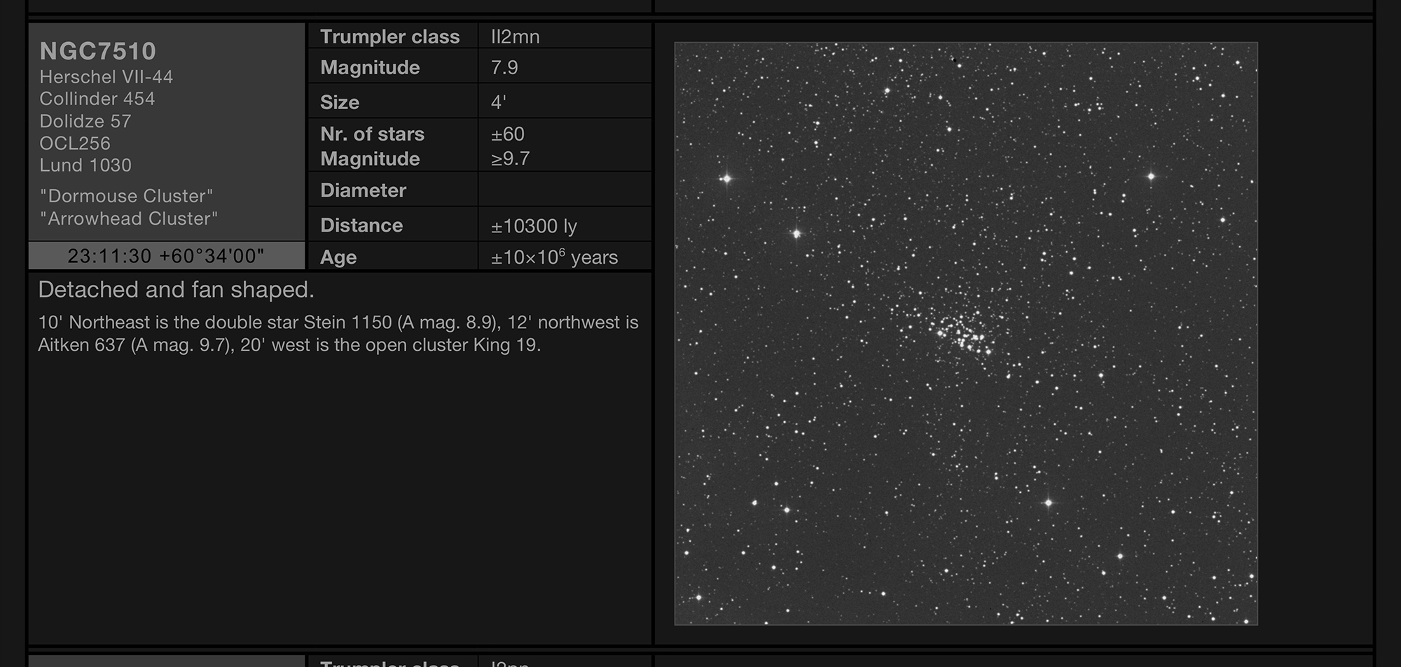 Open cluster NGC7510 - the "Dormouse Cluster" in the constellation of Cepheus Open cluster NGC7510 - the "Dormouse Cluster" in the constellation of Cepheus