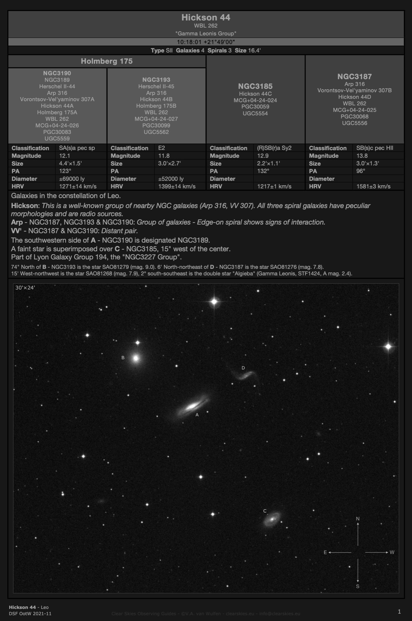 Galaxy group Hickson 44 - the "Gamma Leonis Group" in Leo Galaxy group Hickson 44 - the "Gamma Leonis Group" in Leo