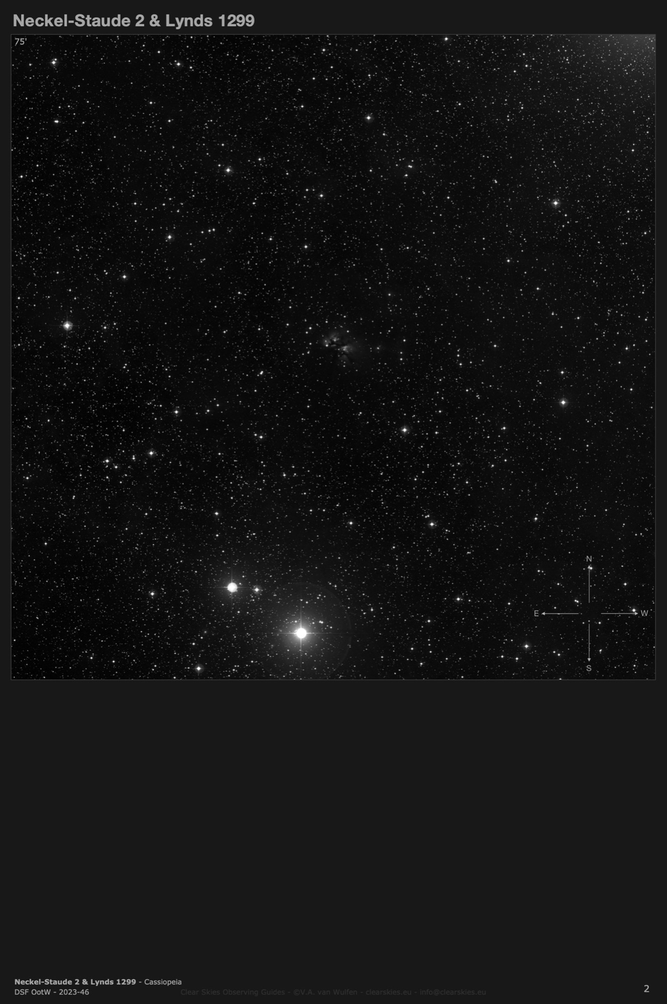 Reflection nebula Neckel-Staude 2 & dark nebula Lynds 1299 in Cassiopeia Reflection nebula Neckel-Staude 2 & dark nebula Lynds 1299 in Cassiopeia