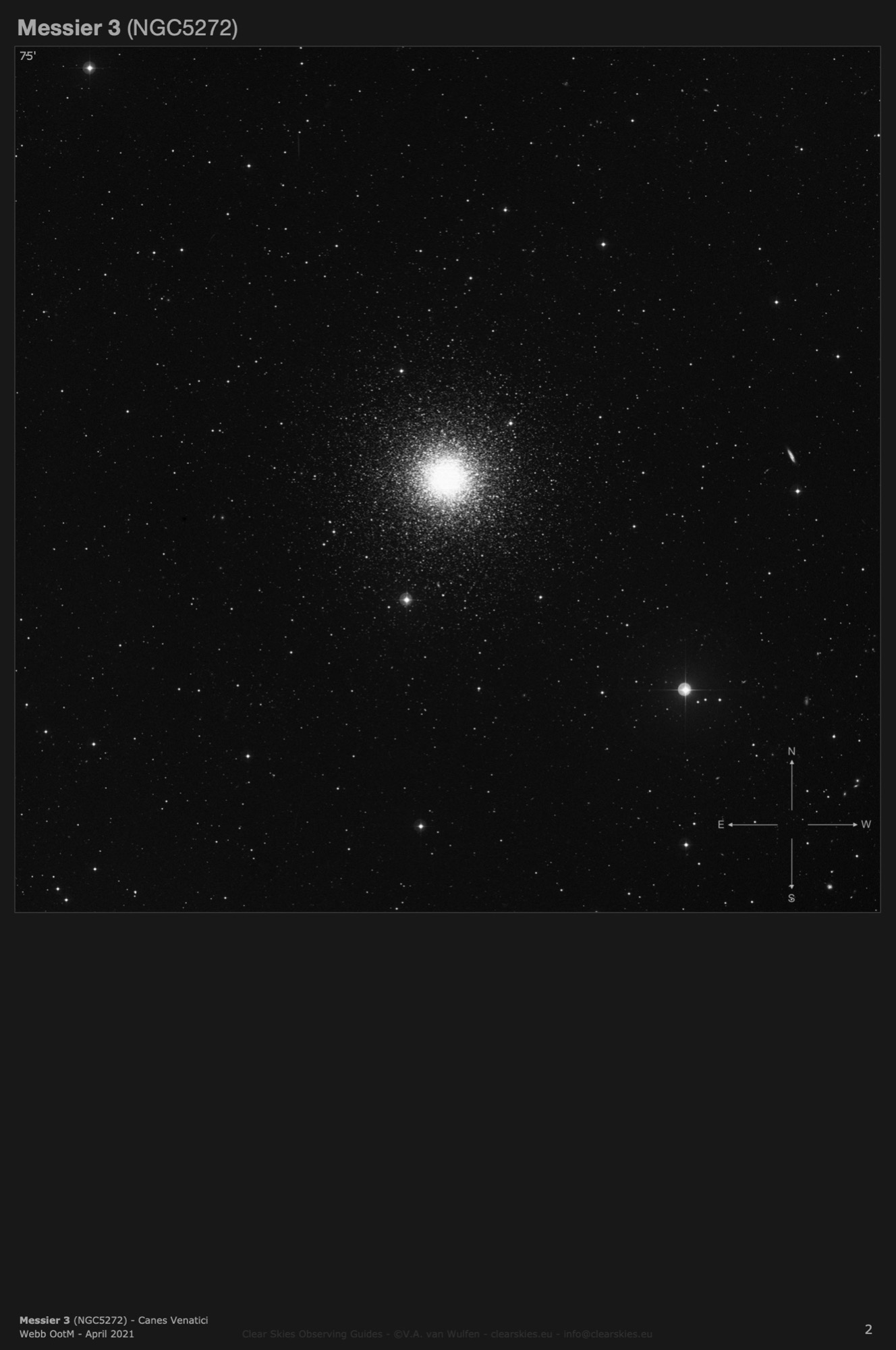 Globular cluster Messier 3 (NGC5272) in Canes Venatici Globular cluster Messier 3 (NGC5272) in Canes Venatici