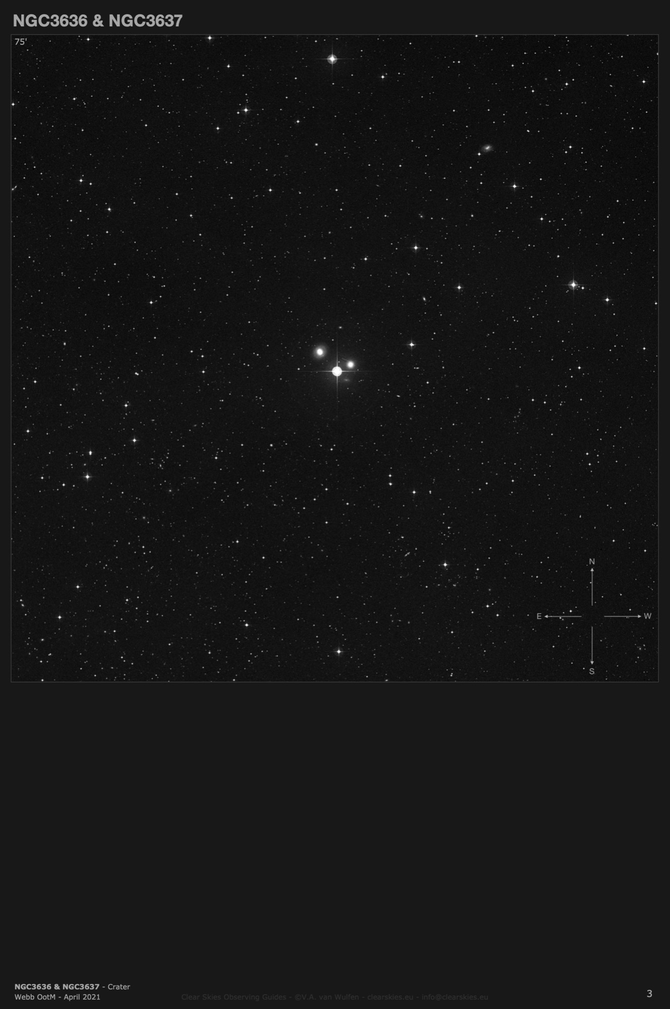 Galaxy pair NGC3636 & NGC3637 in Crater Galaxy pair NGC3636 & NGC3637 in Crater