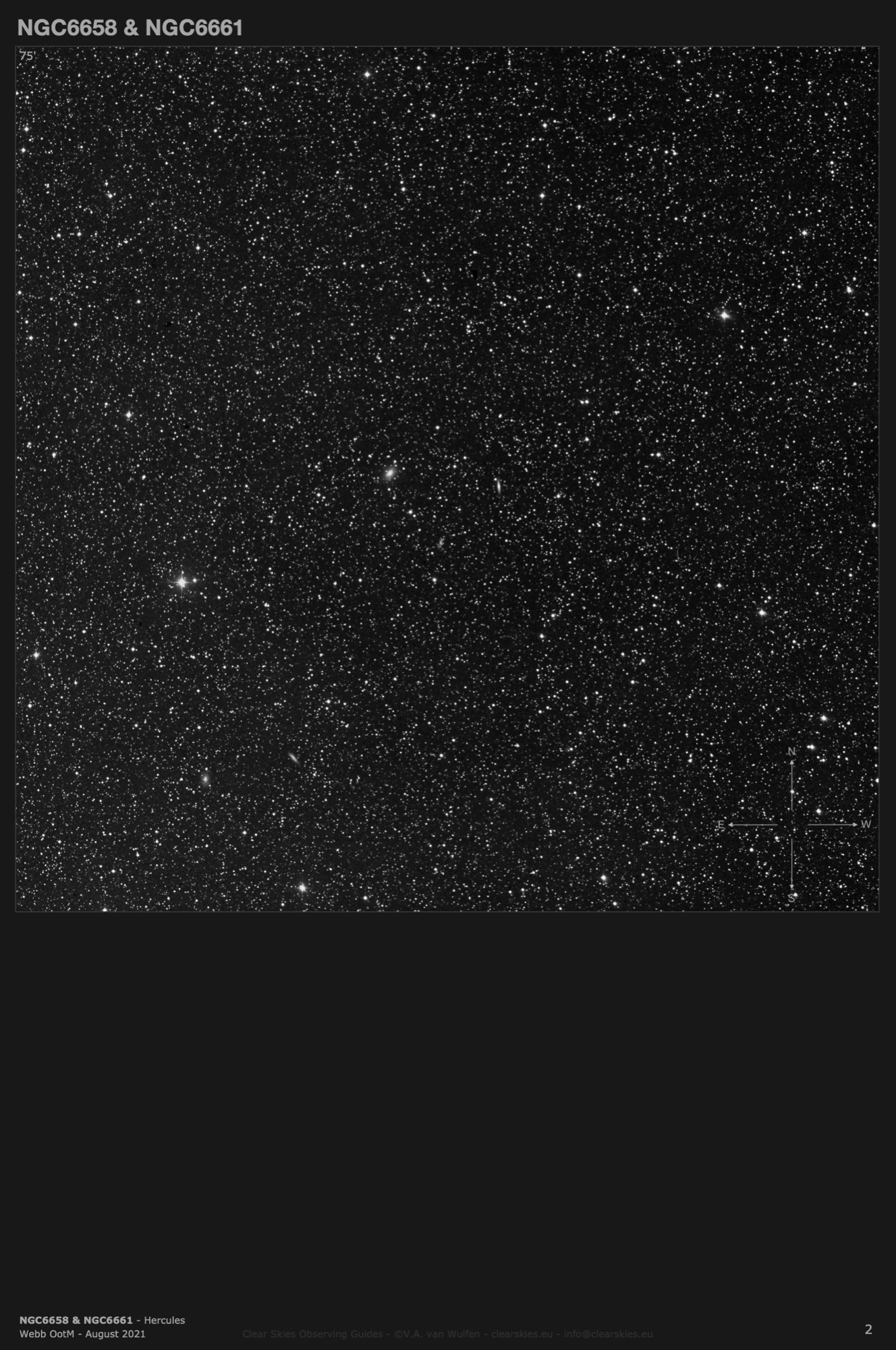 Galaxy pair NGC6658 & NGC6661 in Hercules Galaxy pair NGC6658 & NGC6661 in Hercules