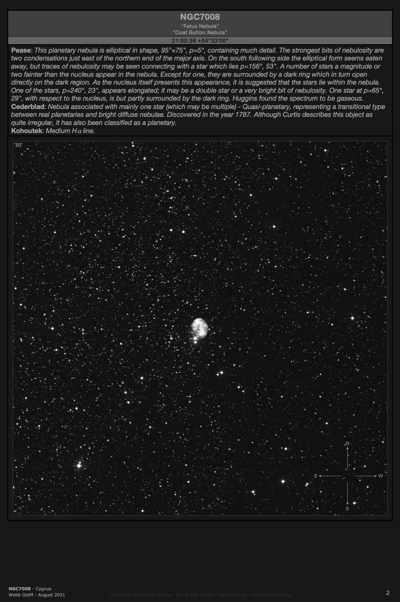 Planetary nebula NGC7008 - the "Fetus Nebula" in Cygnus Planetary nebula NGC7008 - the "Fetus Nebula" in Cygnus
