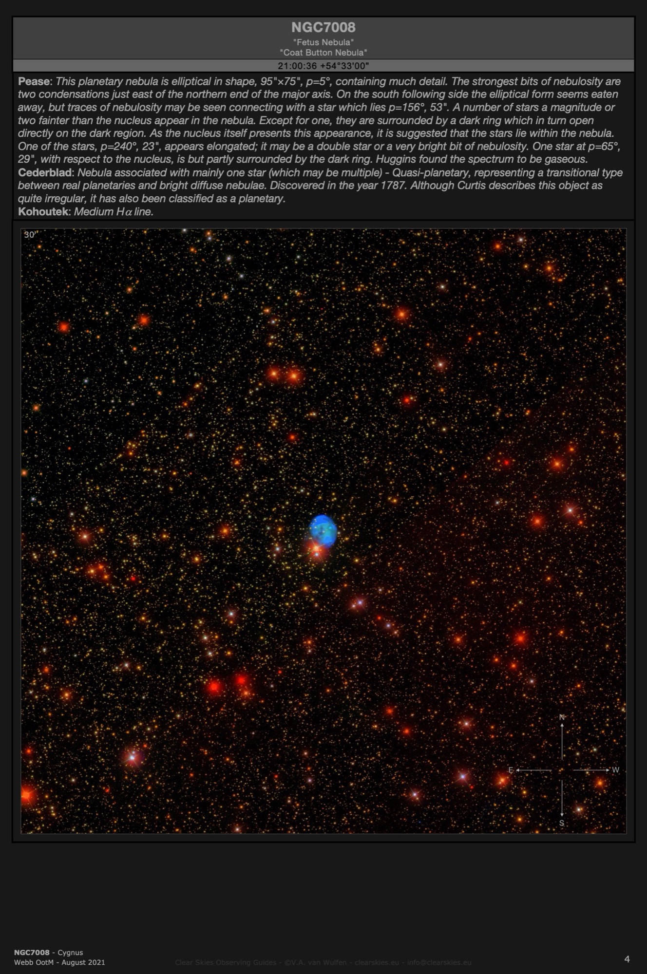 Planetary nebula NGC7008 - the "Fetus Nebula" in Cygnus Planetary nebula NGC7008 - the "Fetus Nebula" in Cygnus