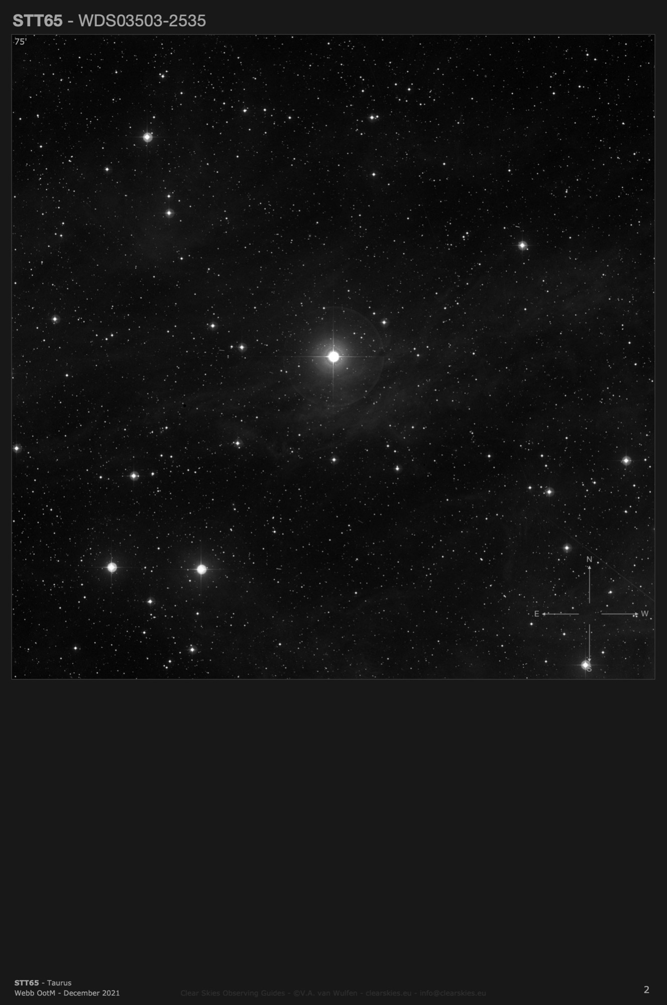 STT65 (WDS03503+2535) in Taurus
