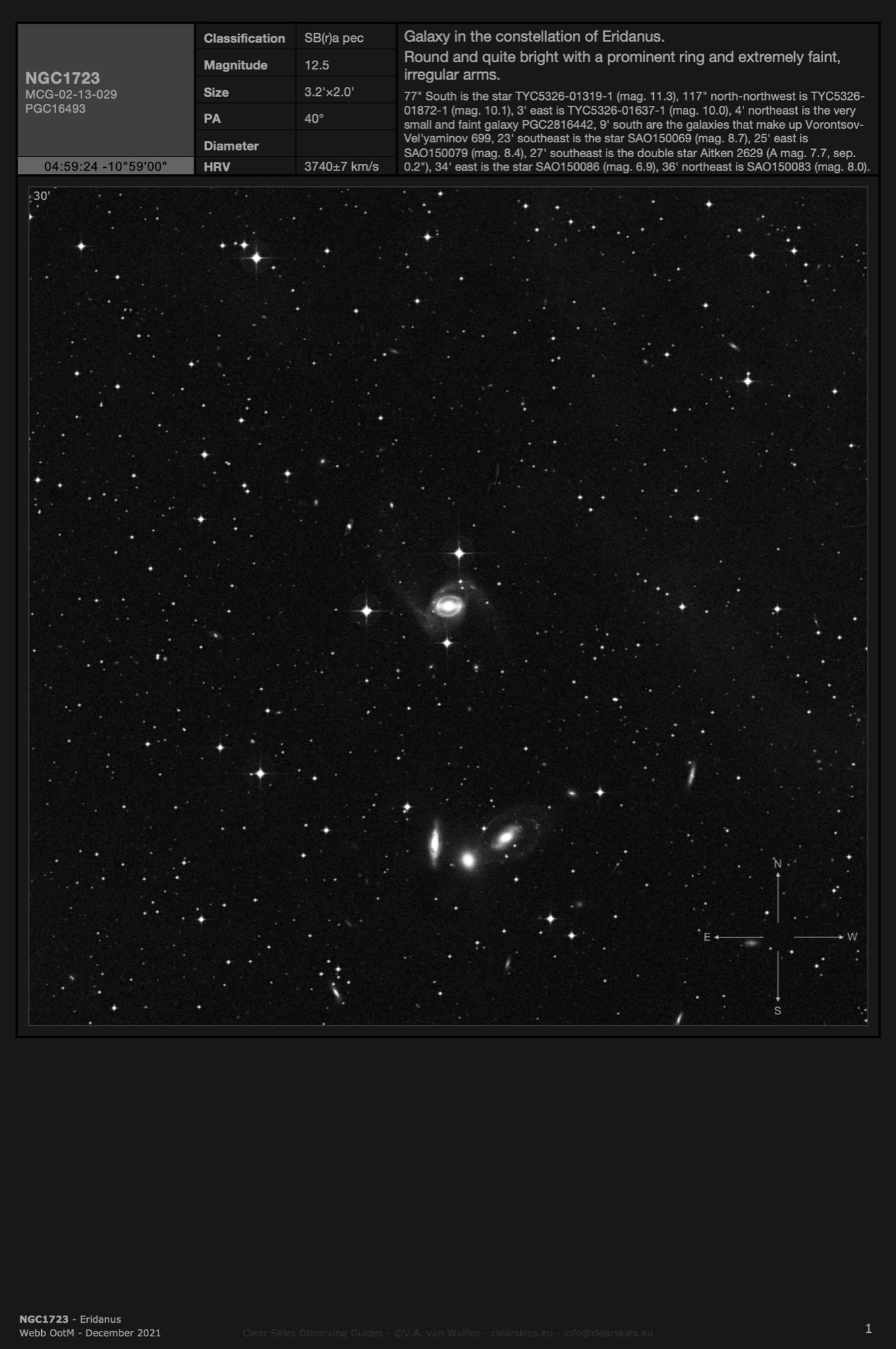 Galaxy NGC1723 in Eridanus Galaxy NGC1723 in Eridanus