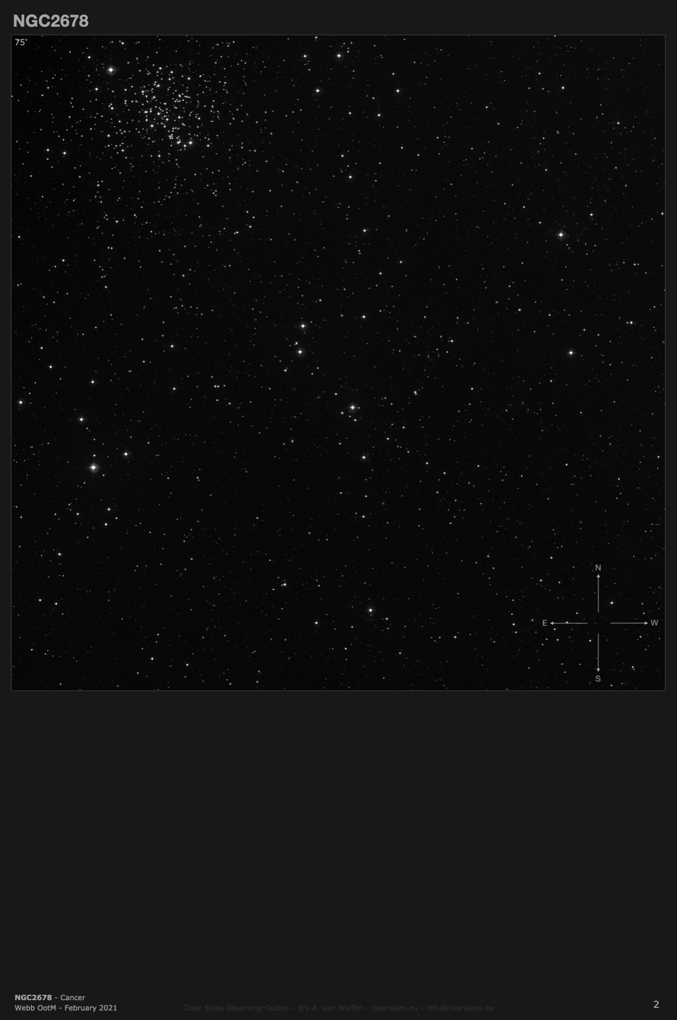 Asterism NGC2678 in Cancer Asterism NGC2678 in Cancer