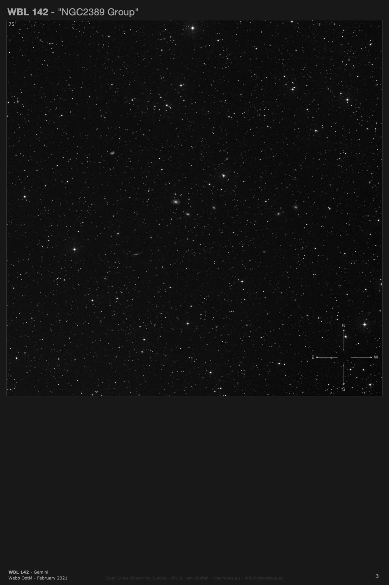 Galaxy group WBL 142 in Gemini Galaxy group WBL 142 in Gemini