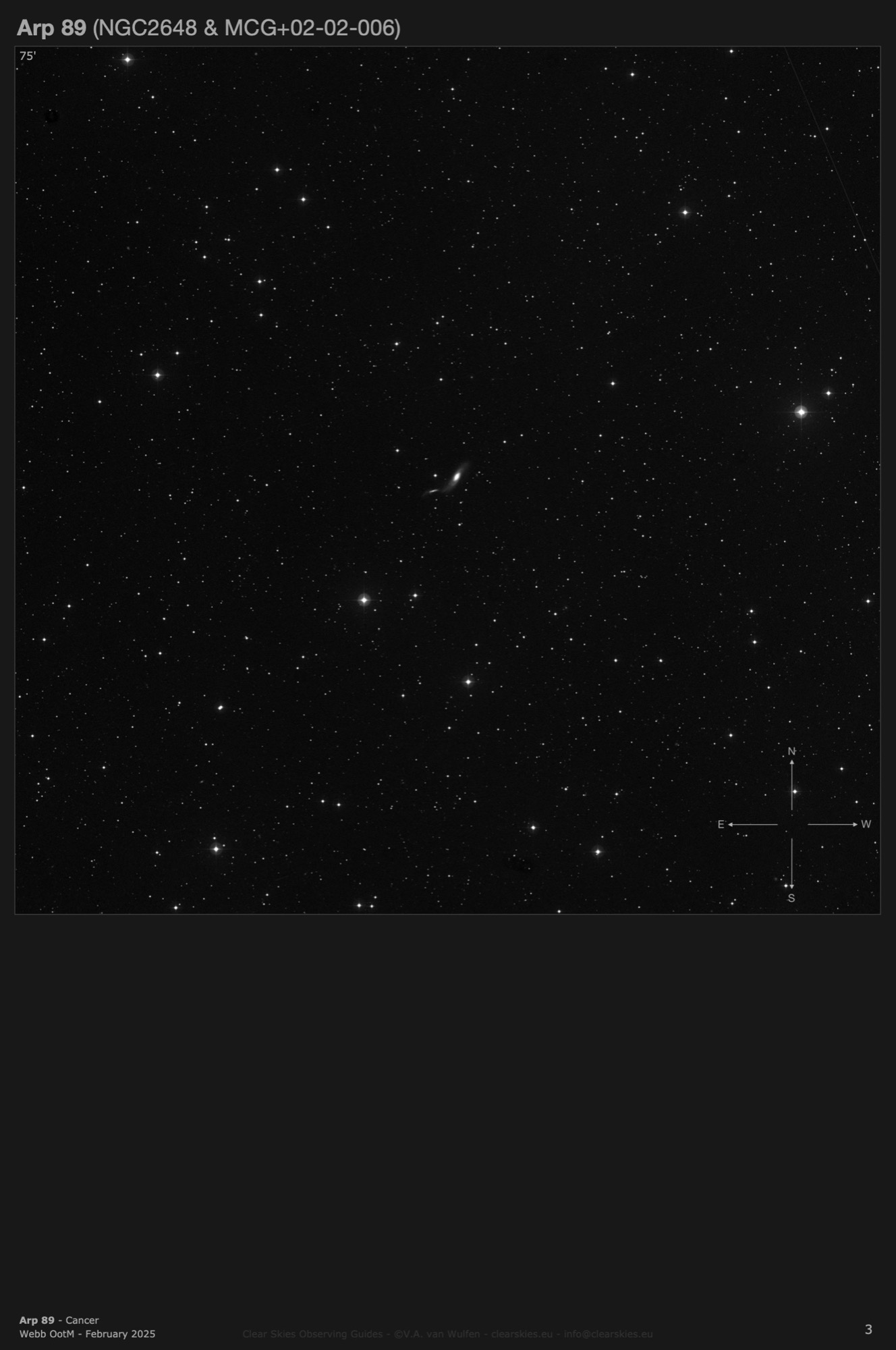 Galaxy pair Arp 89 (NGC2648 & MCG+02-22-006) in Cancer Galaxy pair Arp 89 (NGC2648 & MCG+02-22-006) in Cancer