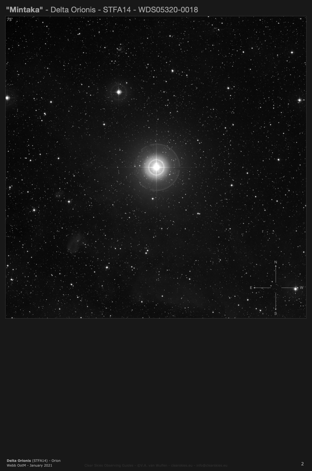 "Mintaka" - Delta Orionis (STFA14 - WDS05320-0018) in Orion "Mintaka" - Delta Orionis (STFA14 - WDS05320-0018) in Orion