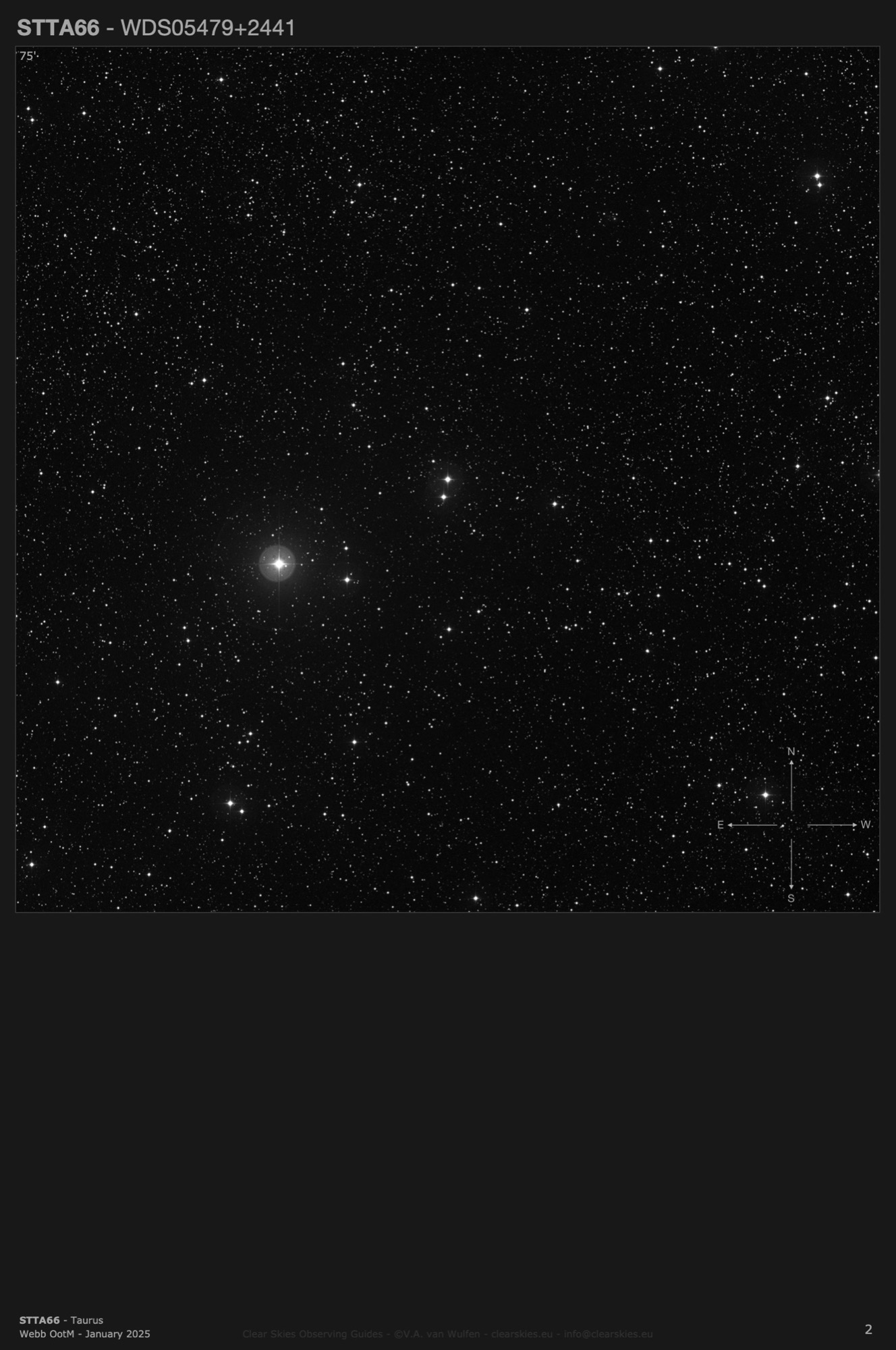 STTA66 (WDS05479+2441) in Taurus STTA66 (WDS05479+2441) in Taurus
