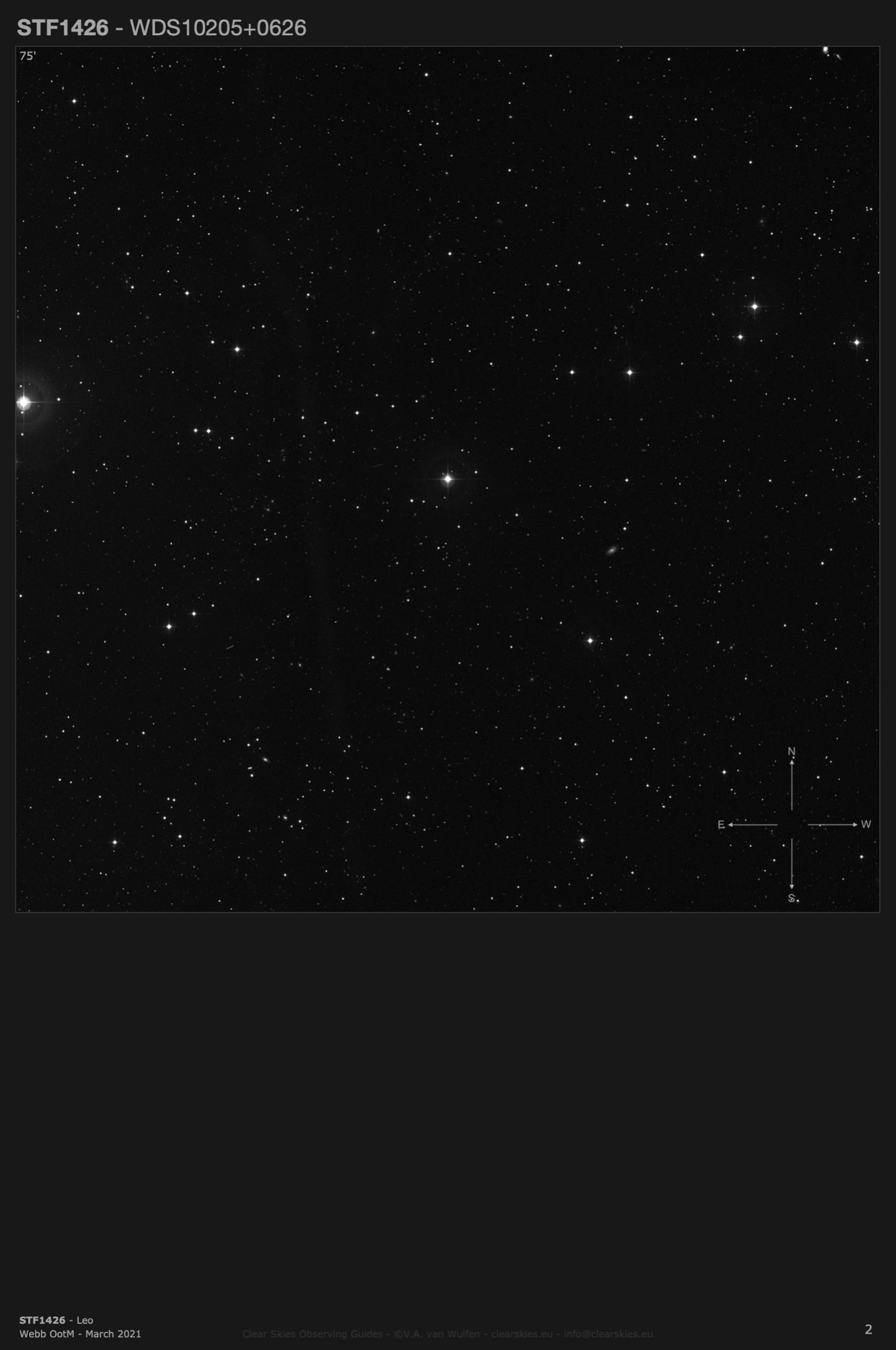 STF1426 (WDS10205+0626) in Leo STF1426 (WDS10205+0626) in Leo