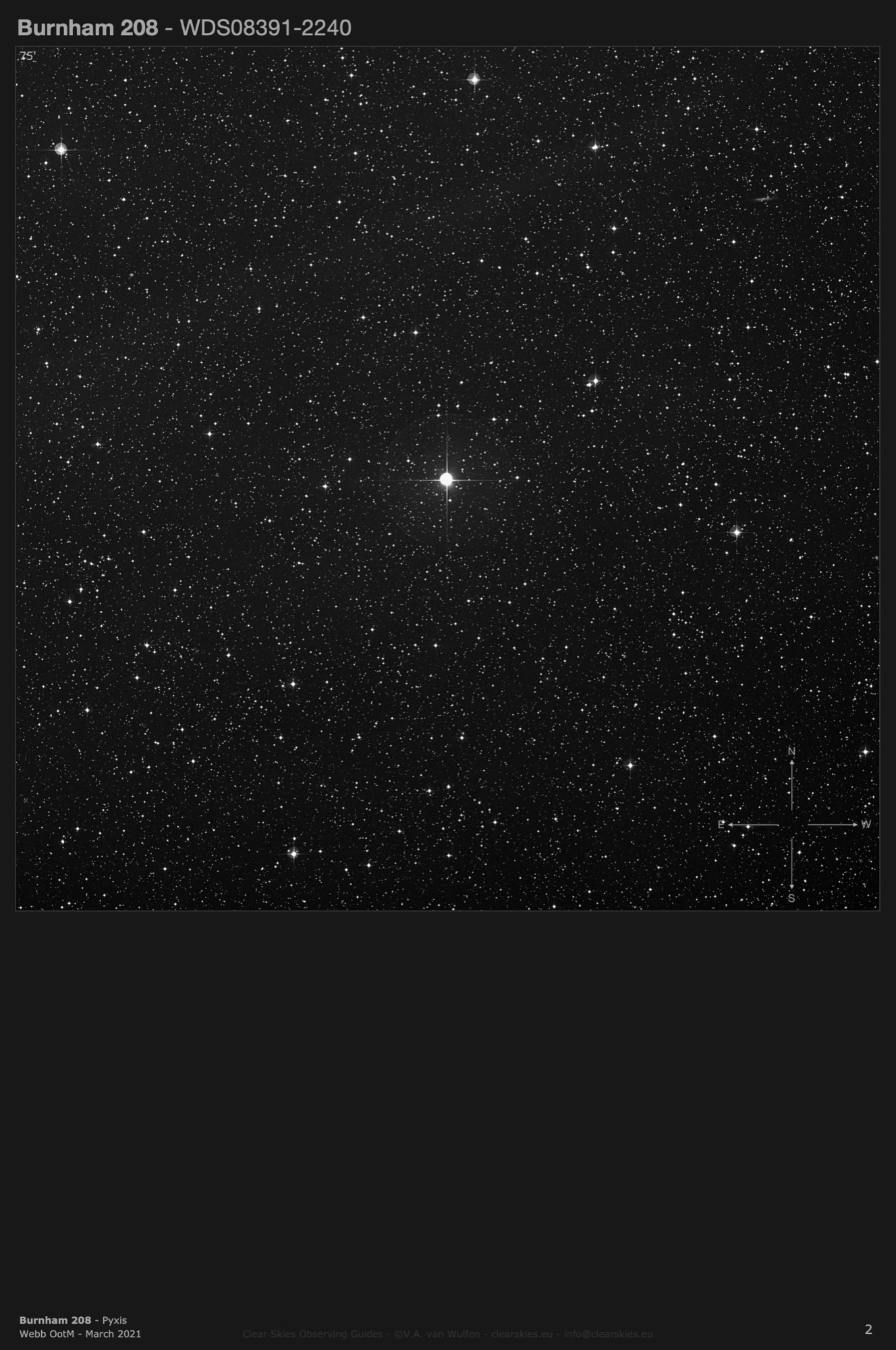 Burnham 208 (WDS08391-2240) in Pyxis Burnham 208 (WDS08391-2240) in Pyxis