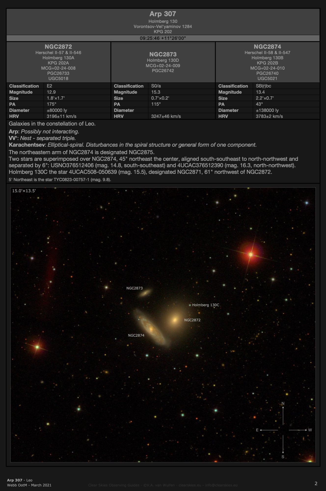 Galaxy group Arp 307 in Leo Galaxy group Arp 307 in Leo
