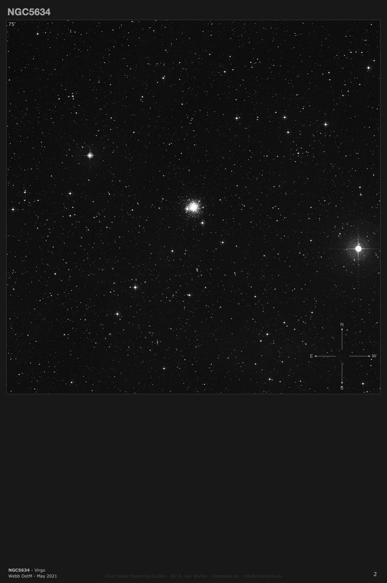 Globular cluster NGC5634 in Virgo Globular cluster NGC5634 in Virgo