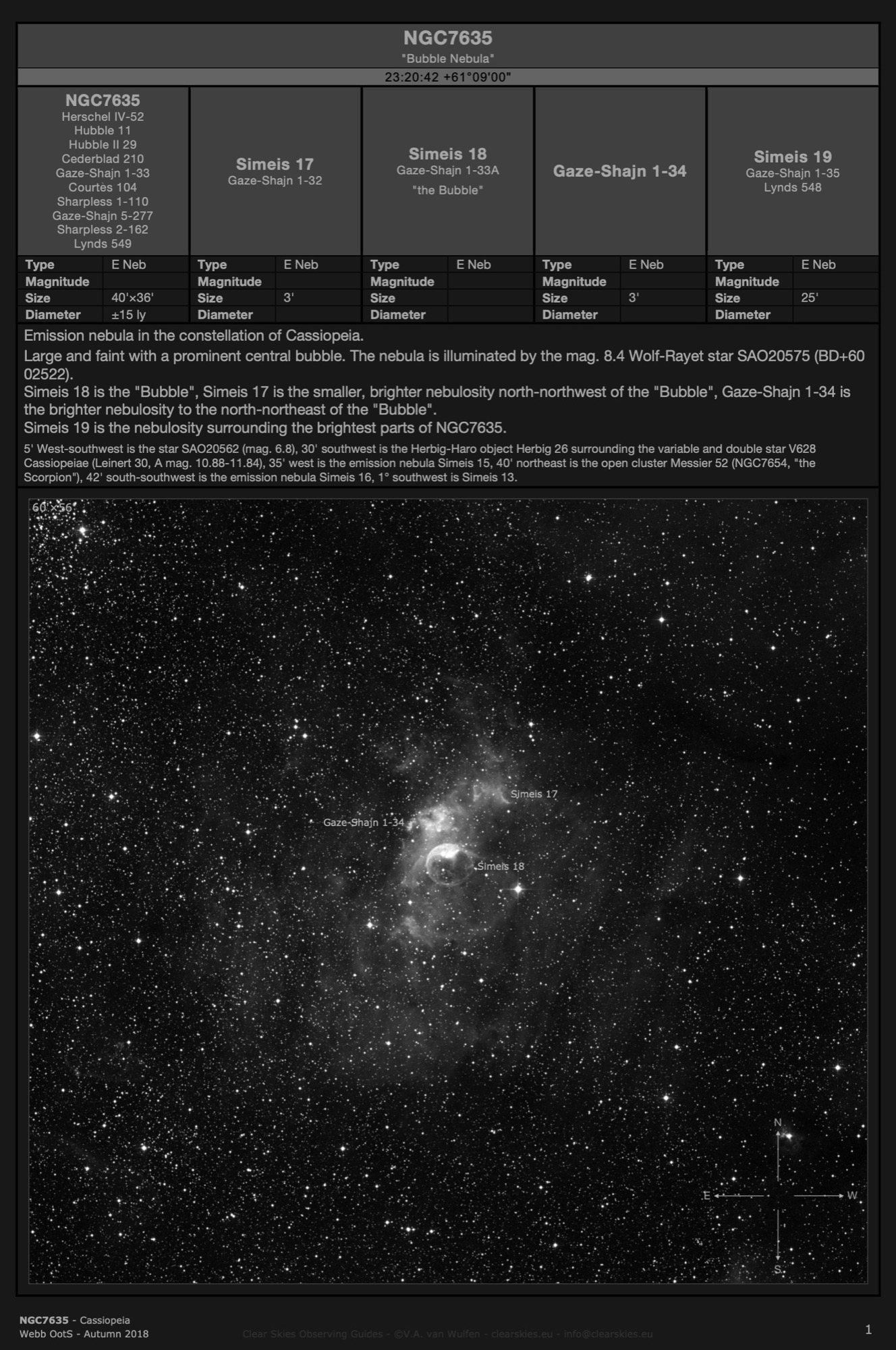 Emission nebula NGC7635 - the "Bubble Nebula" in Cassiopeia Emission nebula NGC7635 - the "Bubble Nebula" in Cassiopeia