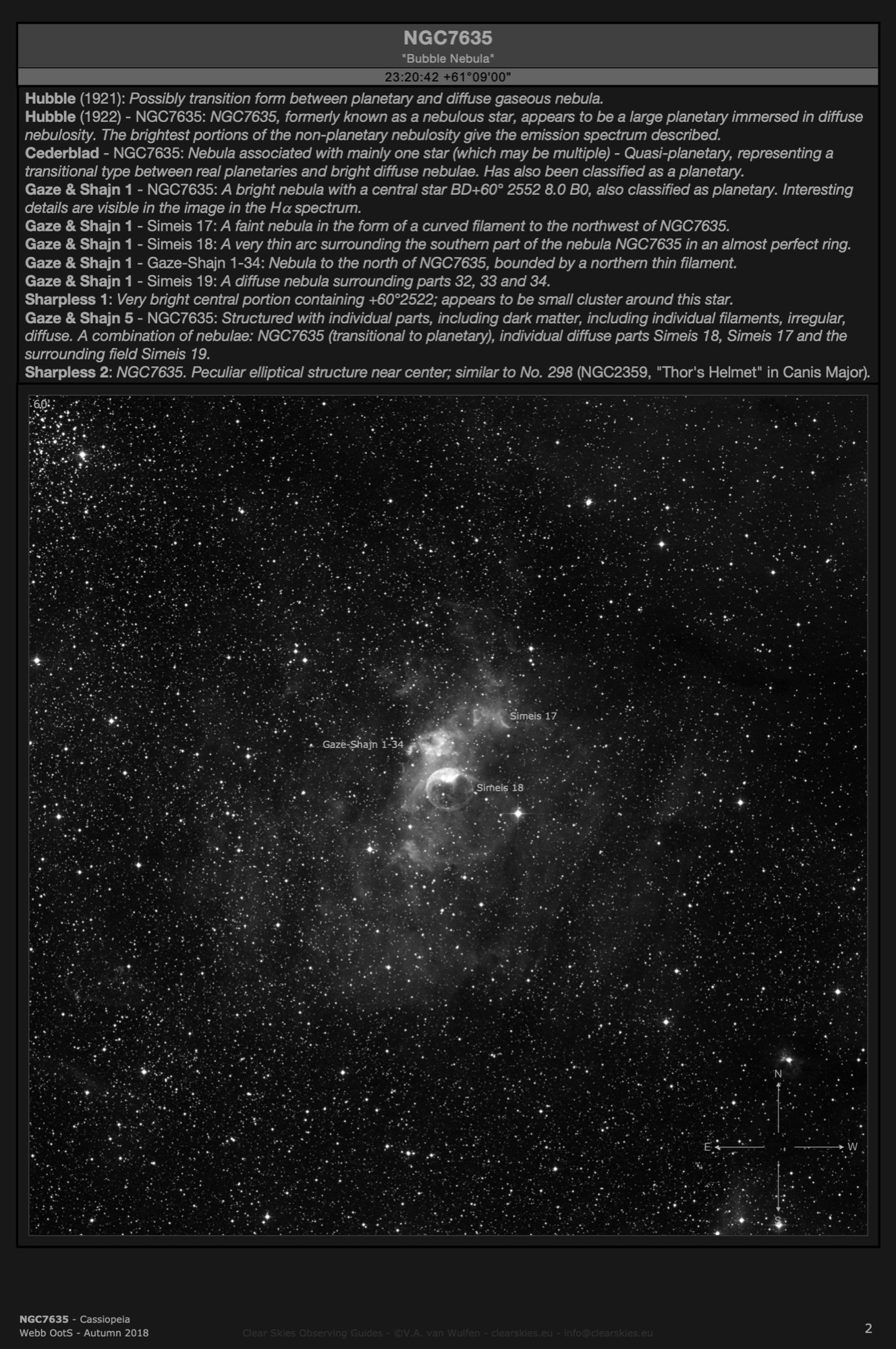 Emission nebula NGC7635 - the "Bubble Nebula" in Cassiopeia Emission nebula NGC7635 - the "Bubble Nebula" in Cassiopeia