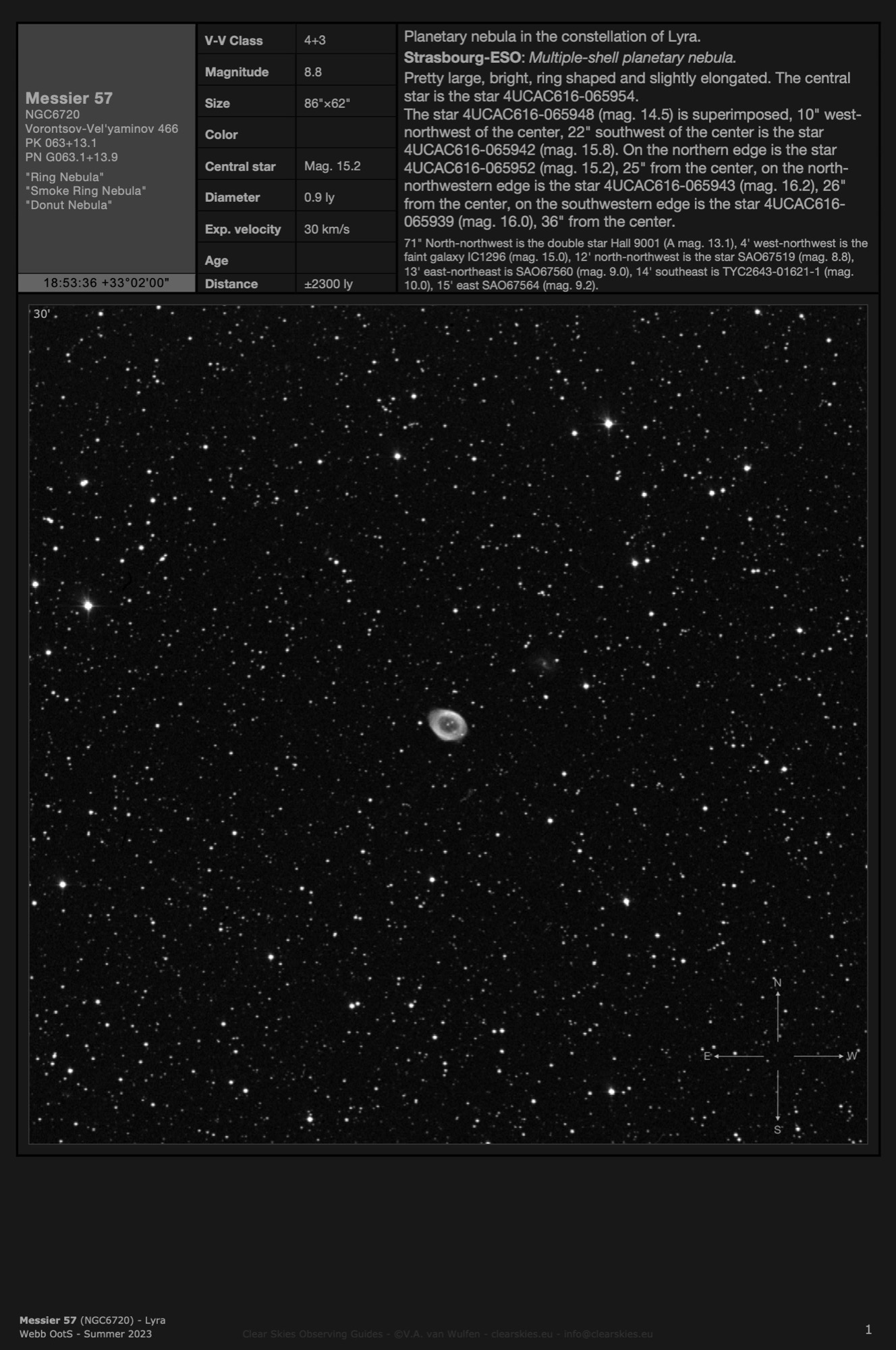 Planetary nebula Messier 57 (NGC6720) - the "Ring Nebula" in Lyra Planetary nebula Messier 57 (NGC6720) - the "Ring Nebula" in Lyra