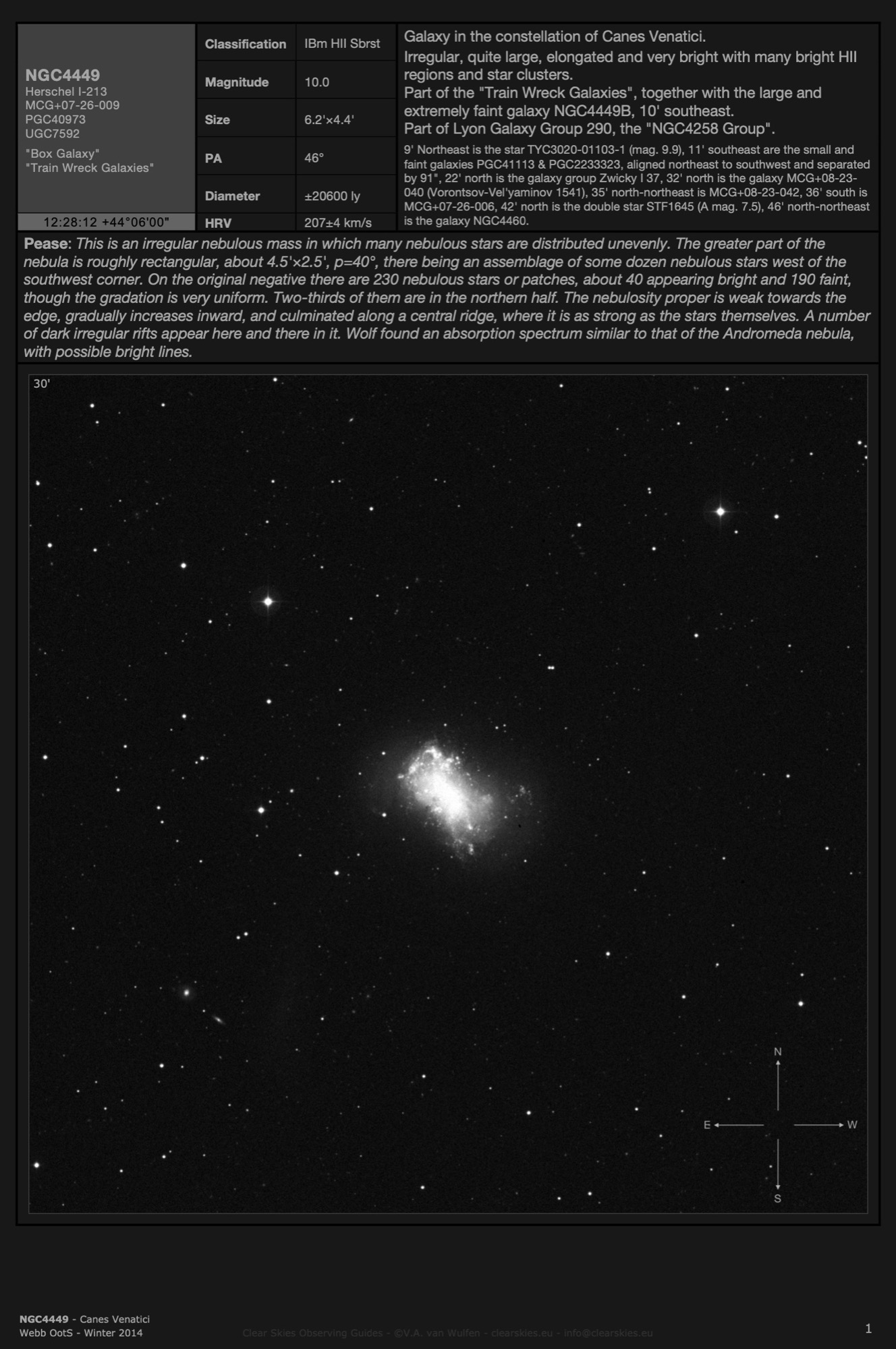 Galaxy NGC4449 - the "Box Galaxy" in Canes Venatici Galaxy NGC4449 - the "Box Galaxy" in Canes Venatici