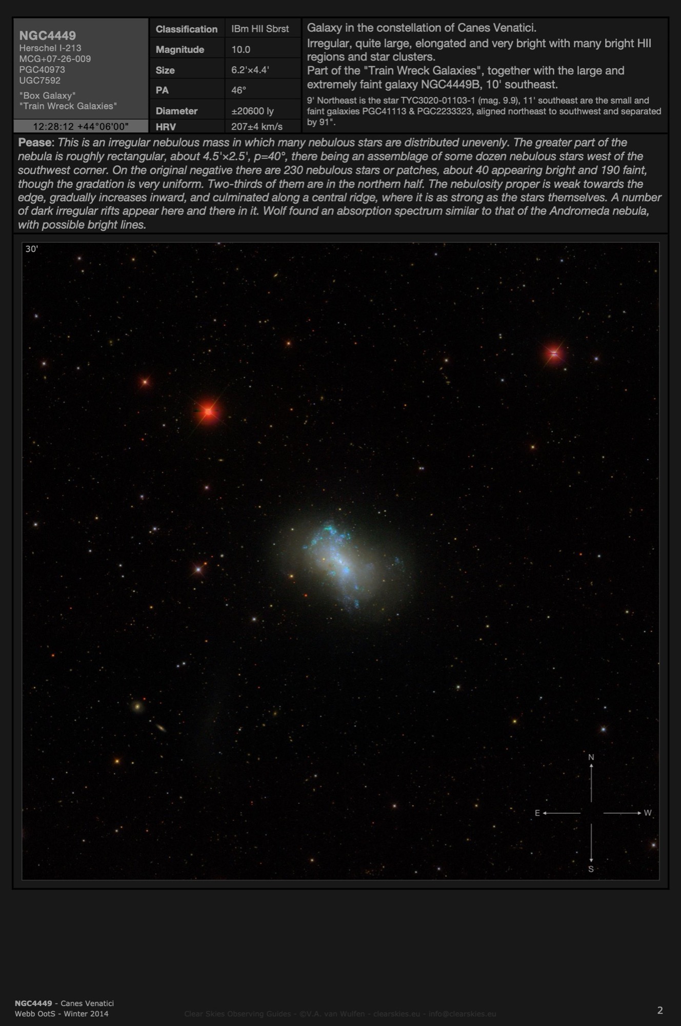 Galaxy NGC4449 - the "Box Galaxy" in Canes Venatici Galaxy NGC4449 - the "Box Galaxy" in Canes Venatici