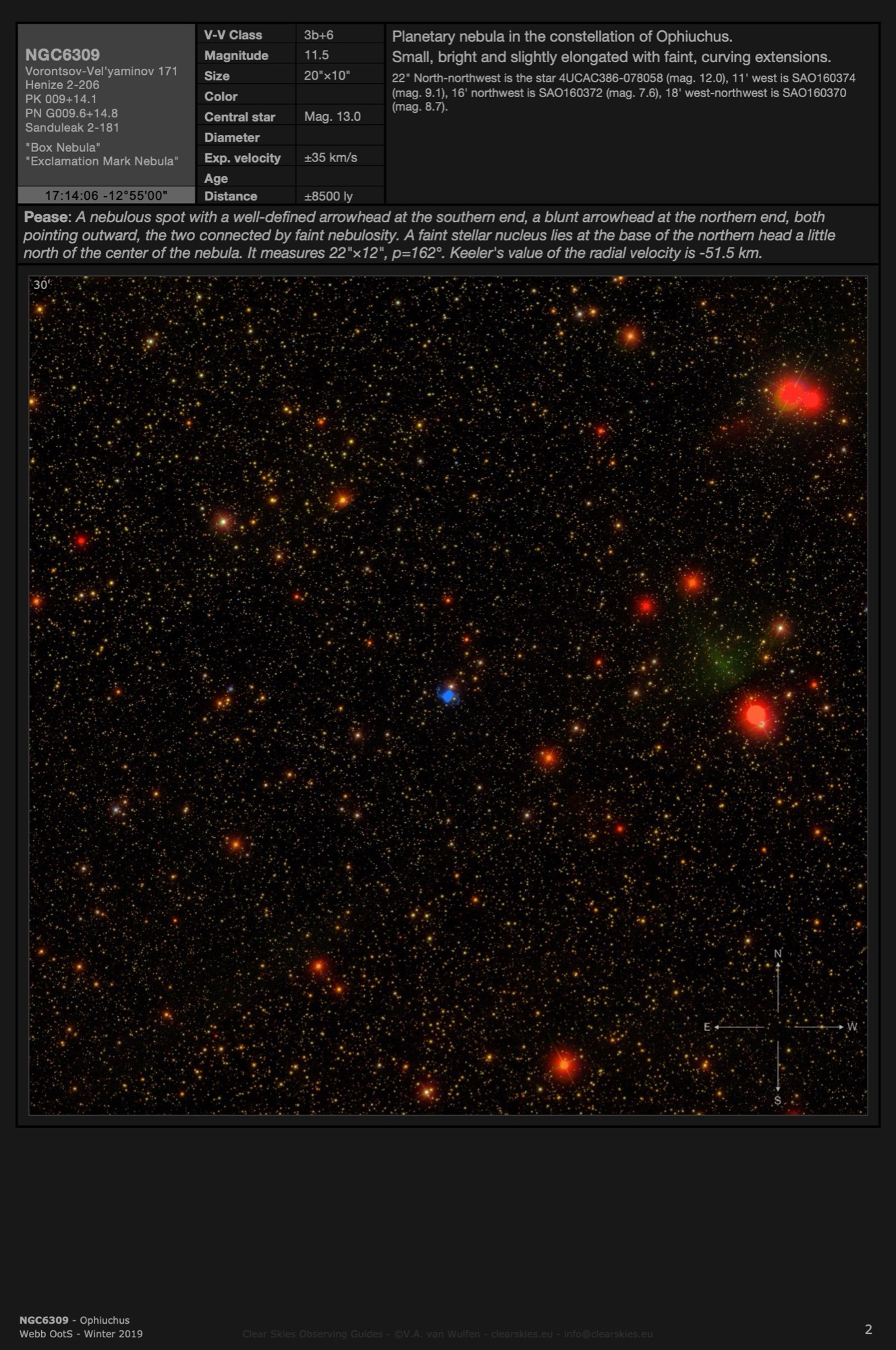 Planetary nebula NGC6309 - the "Box Nebula" in Ophiuchus Planetary nebula NGC6309 - the "Box Nebula" in Ophiuchus