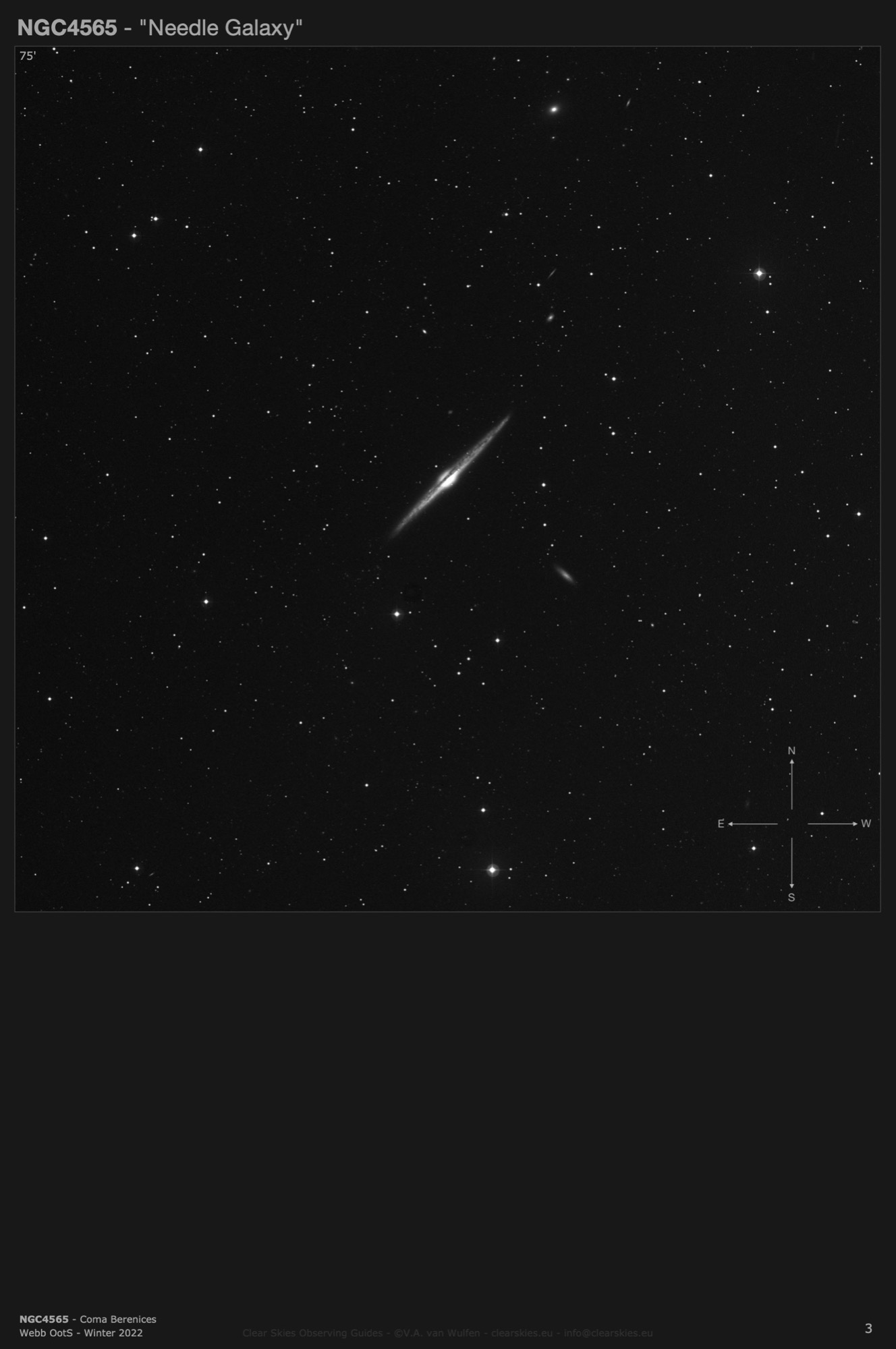 Galaxy NGC4565 - the "Needle Galaxy" in Coma Berenices Galaxy NGC4565 - the "Needle Galaxy" in Coma Berenices