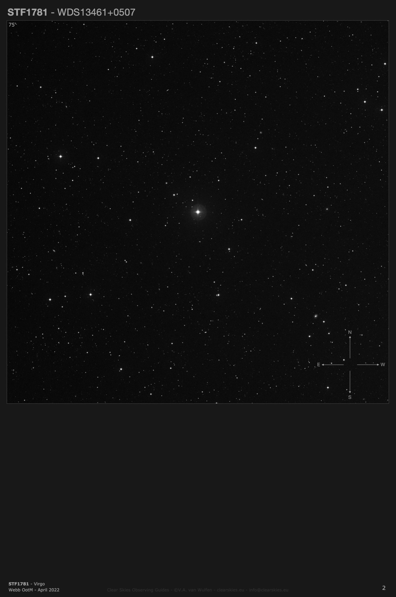 STF1781 (WDS13461+0507) in Virgo STF1781 (WDS13461+0507) in Virgo