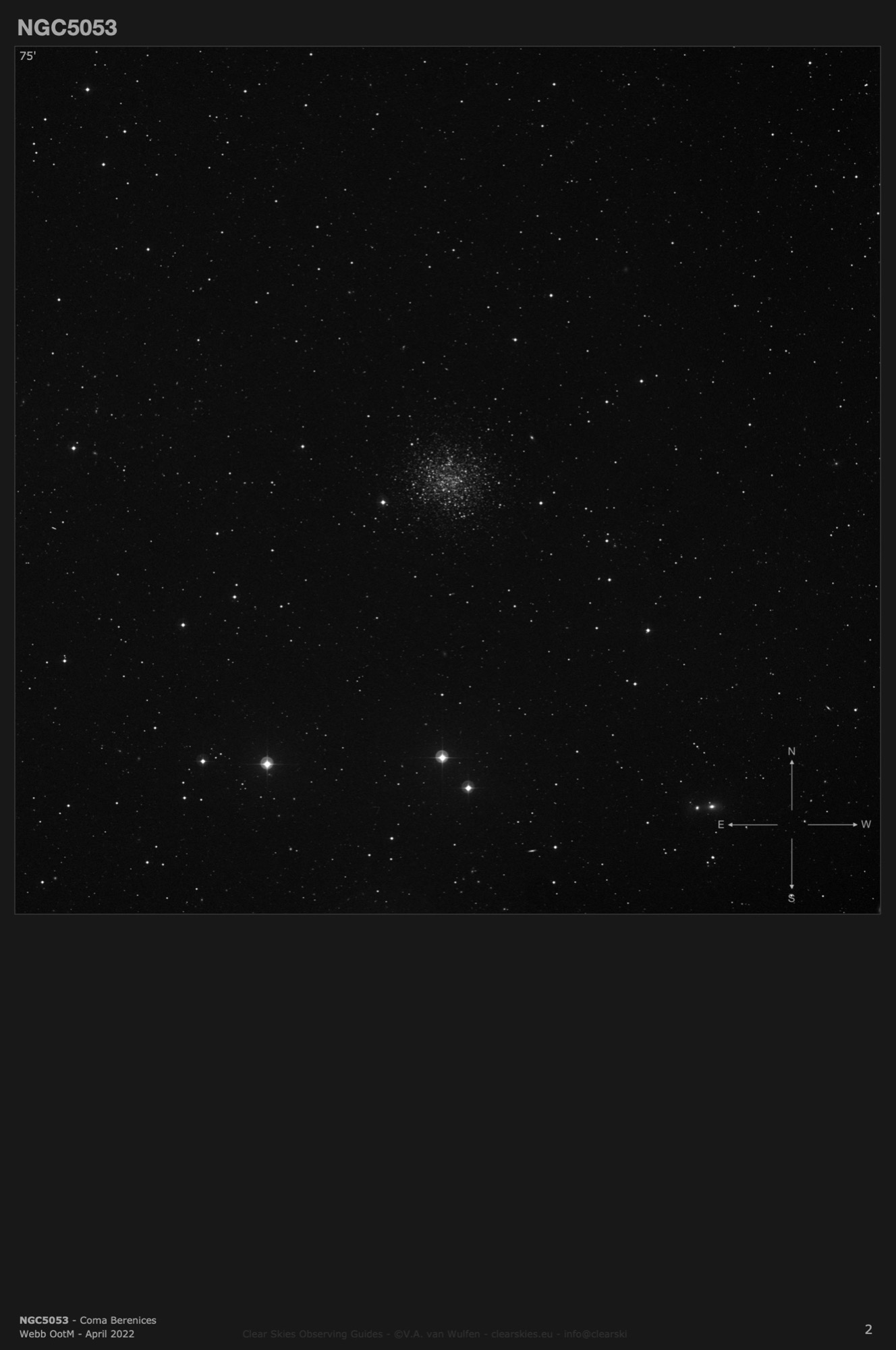 Globular cluster NGC5053 in Coma Berenices Globular cluster NGC5053 in Coma Berenices