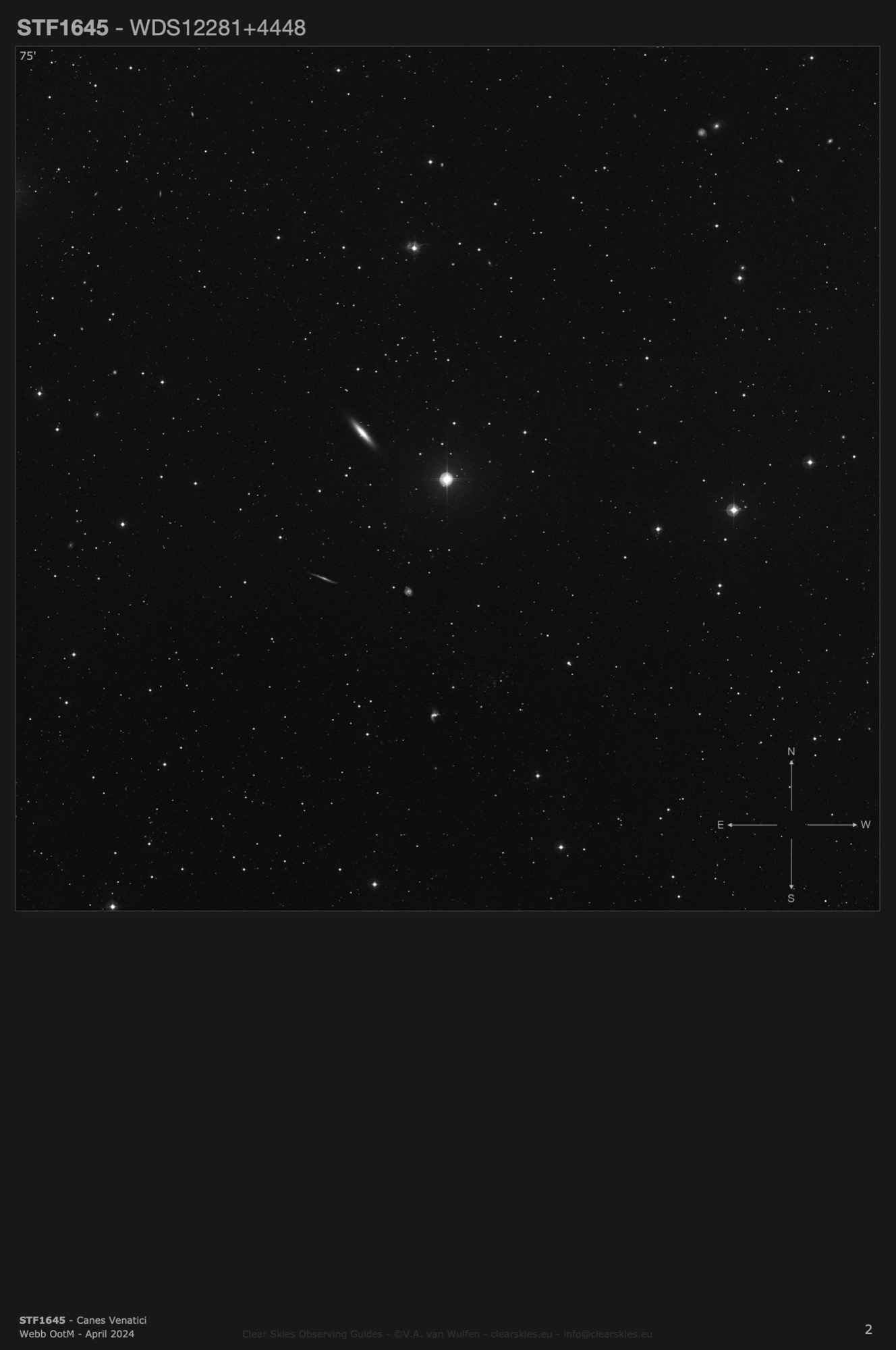 STF1645 (WDS12281+4448) in Canes Venatici STF1645 (WDS12281+4448) in Canes Venatici