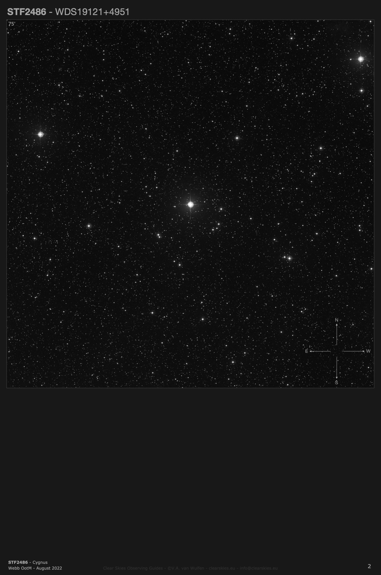 STF1954 (WDS19121+4951) in Cygnus STF1954 (WDS19121+4951) in Cygnus