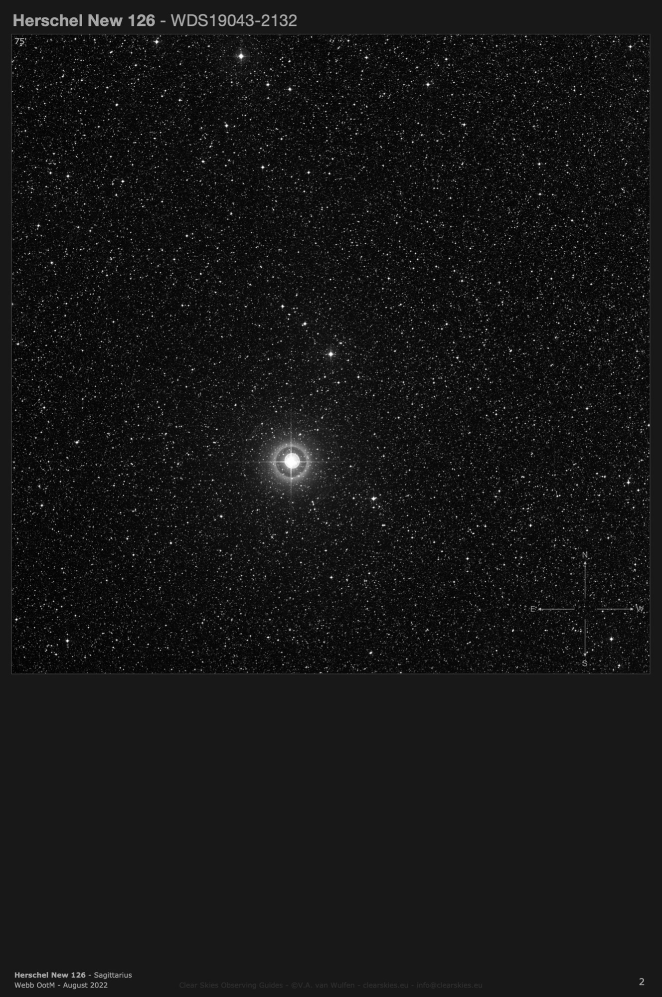 Herschel New 126 (WDS19043-2132) in Sagittarius Herschel New 126 (WDS19043-2132) in Sagittarius
