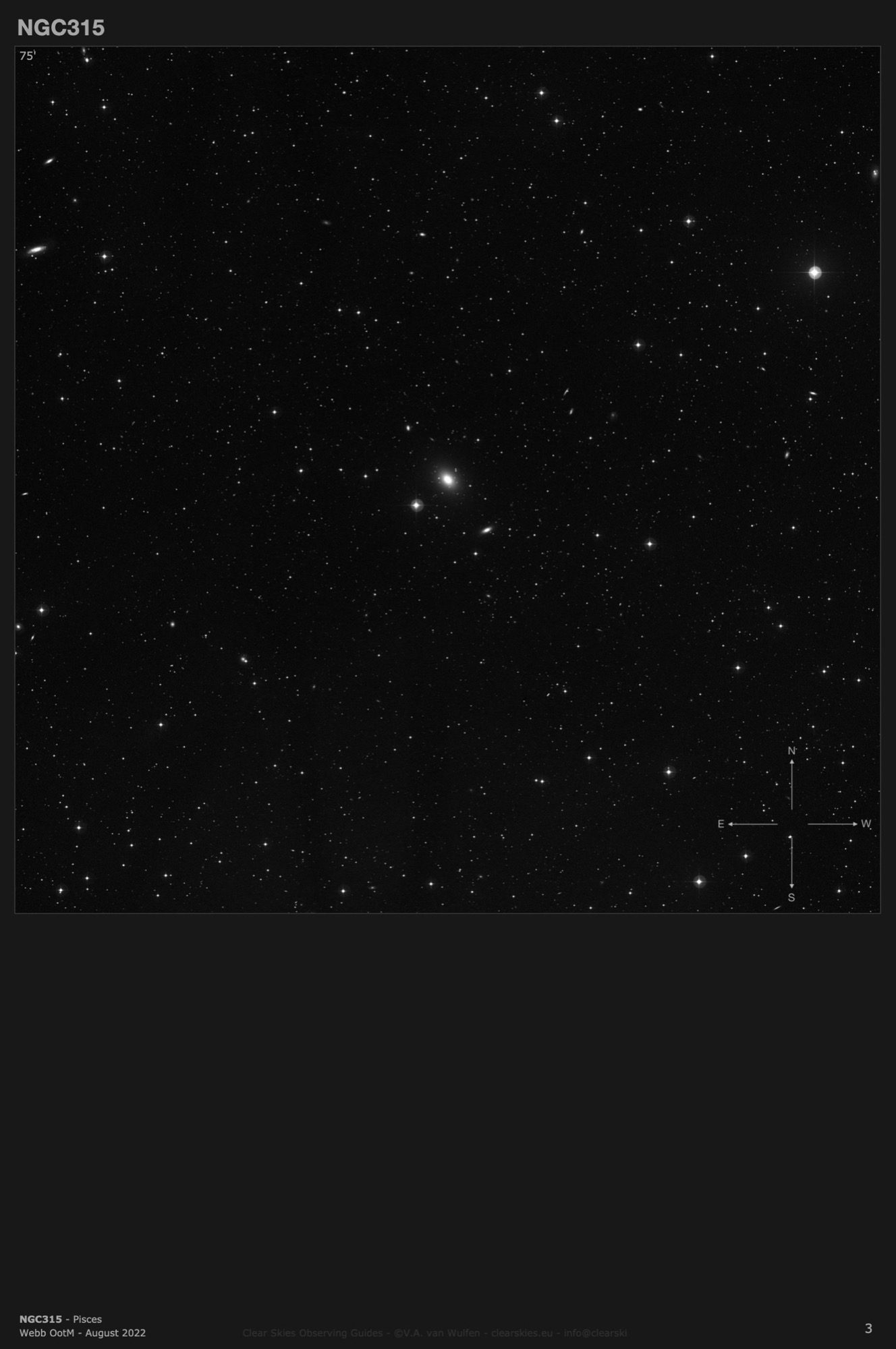 Galaxy NGC315 in Pisces Galaxy NGC315 in Pisces