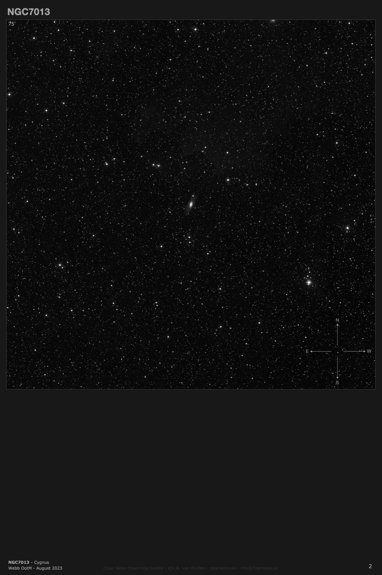 Galaxy NGC7013 in Cygnus Galaxy NGC7013 in Cygnus