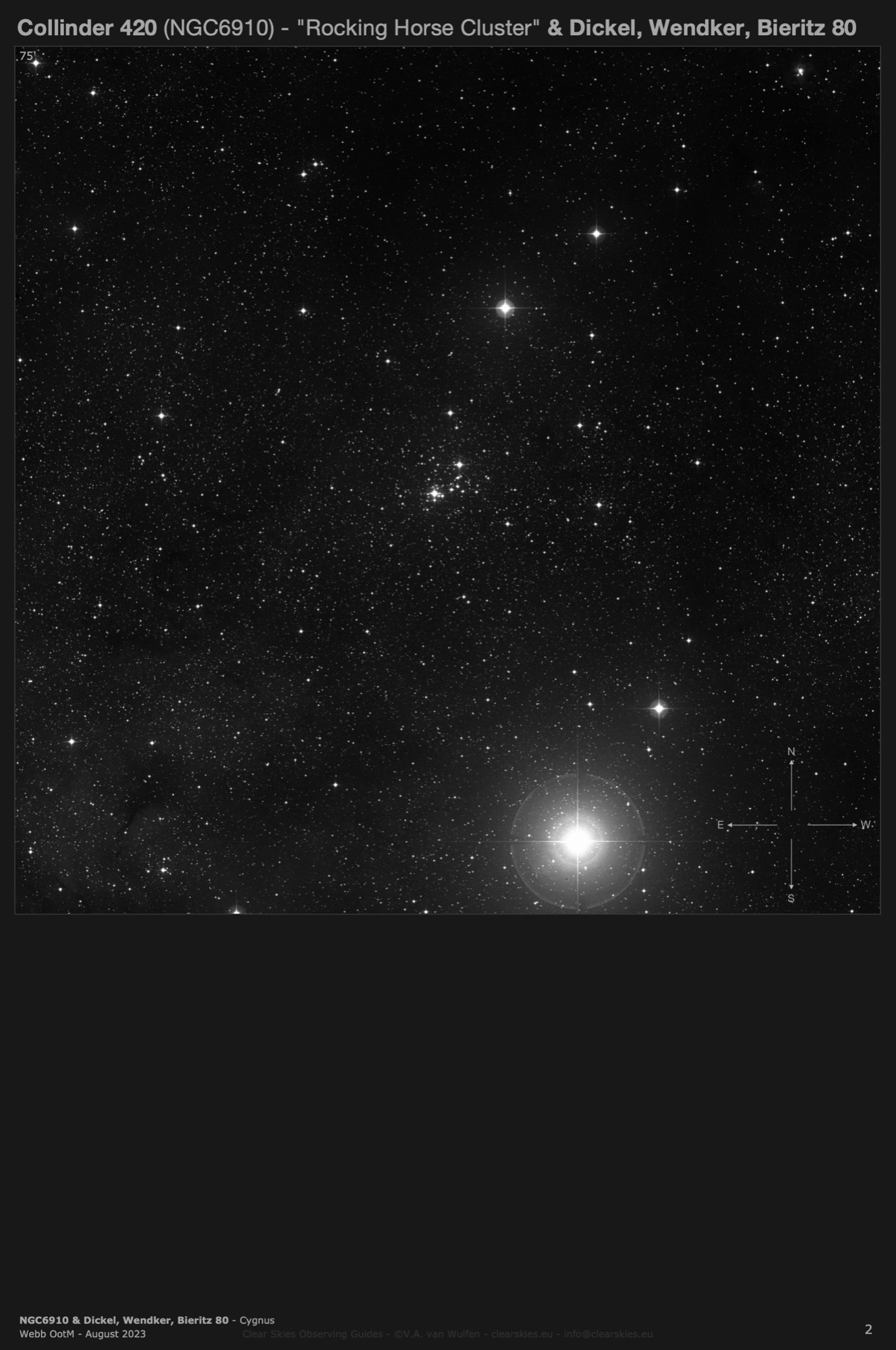 Open cluster NGC6910 - the "Rocking Horse Cluster" in Cygnus Open cluster NGC6910 - the "Rocking Horse Cluster" in Cygnus
