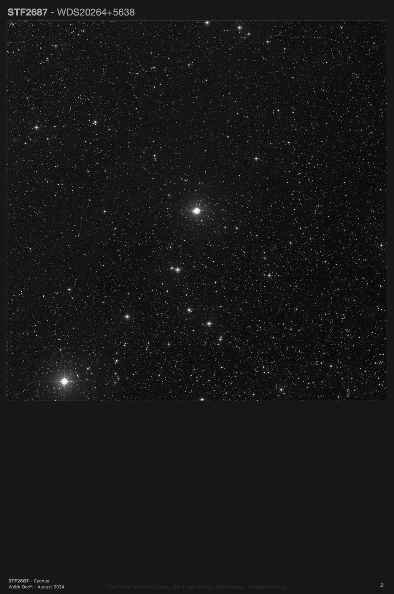STF2687 (WDS20264+5638) in Cygnus STF2687 (WDS20264+5638) in Cygnus