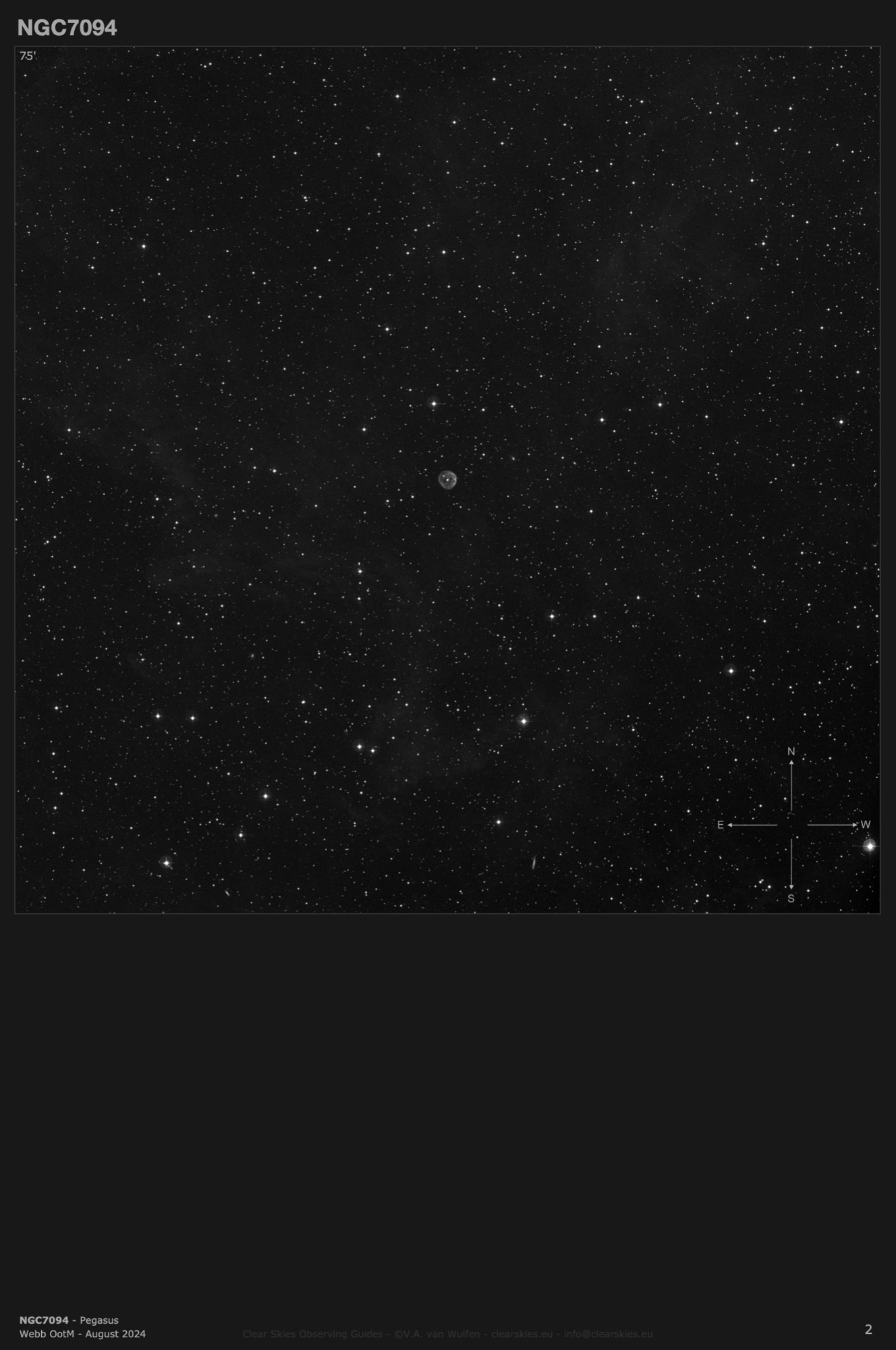 Planetary nebula NGC7094 in Pegasus Planetary nebula NGC7094 in Pegasus