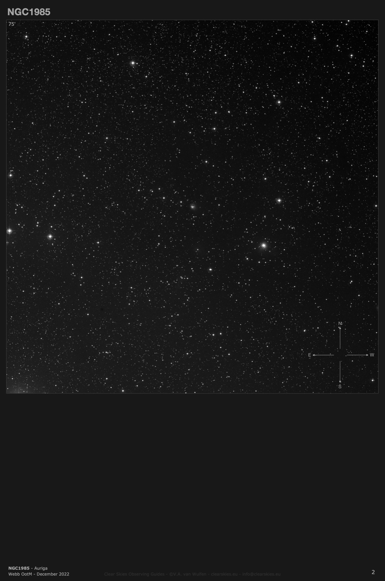Reflection nebula NGC1985 in Auriga Reflection nebula NGC1985 in Auriga